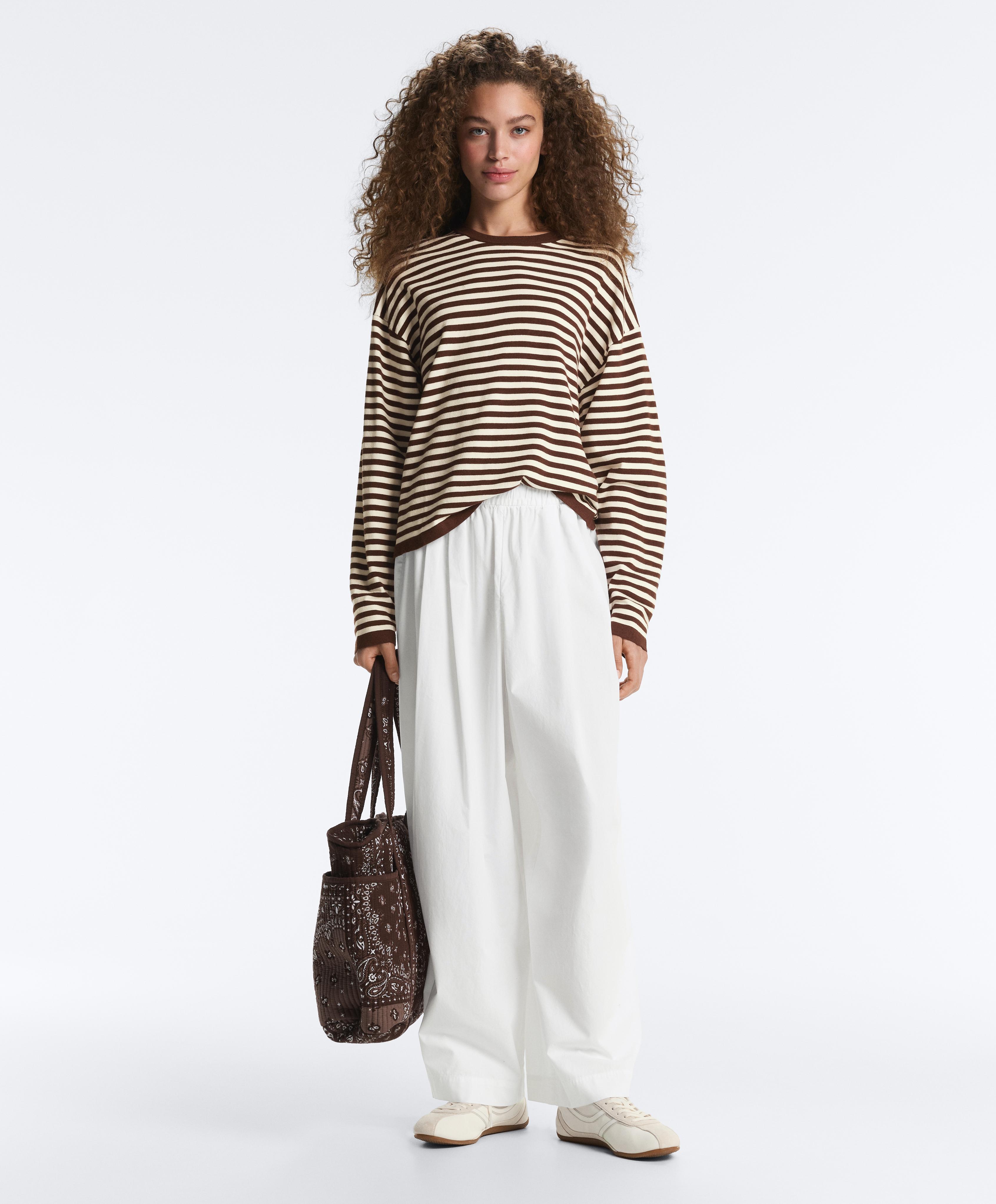 Tapered pleat 100% cotton trousers Tapered pleat 100% cotton trousers