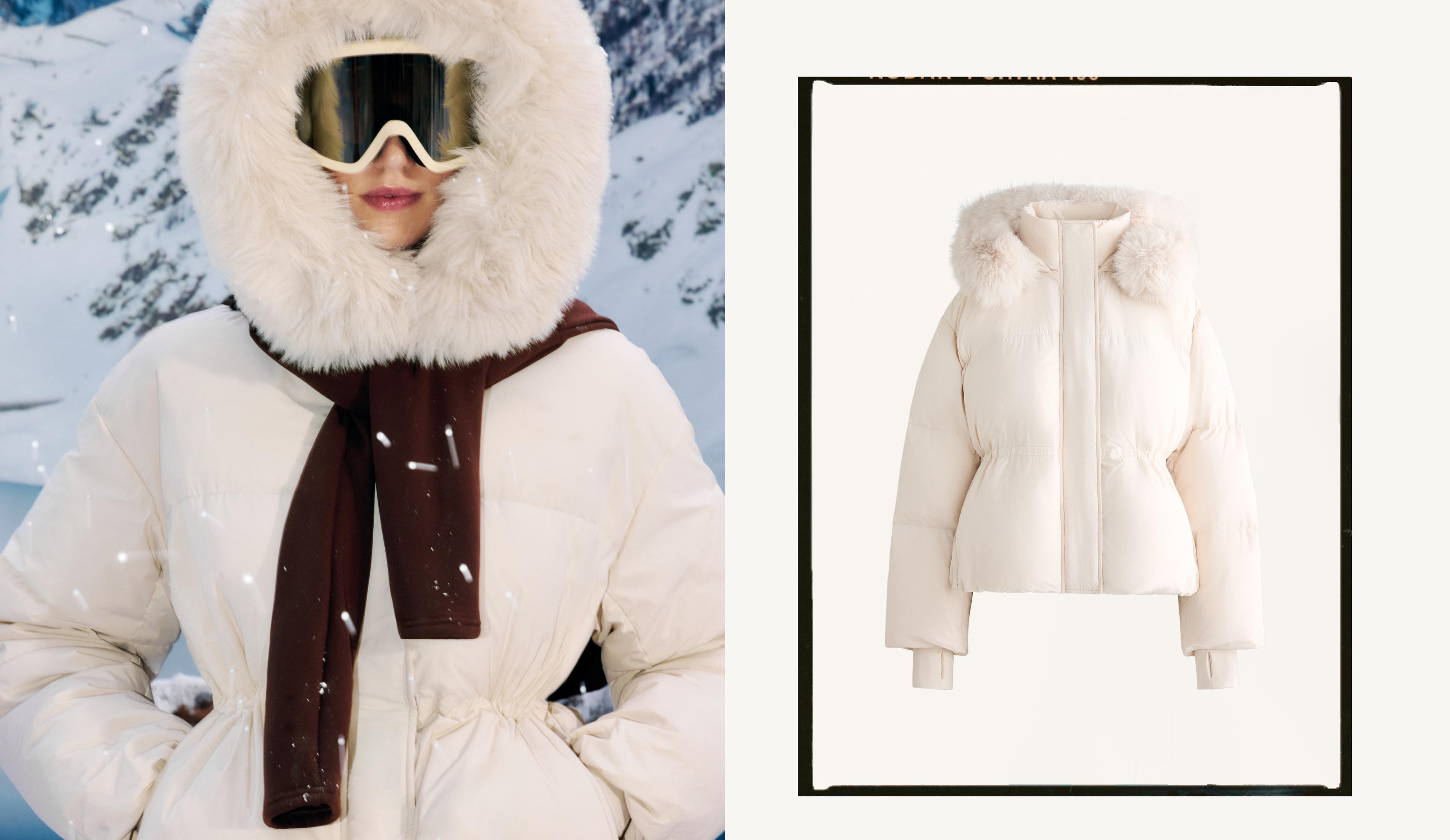 Short 100% down padded jacket — ECRU