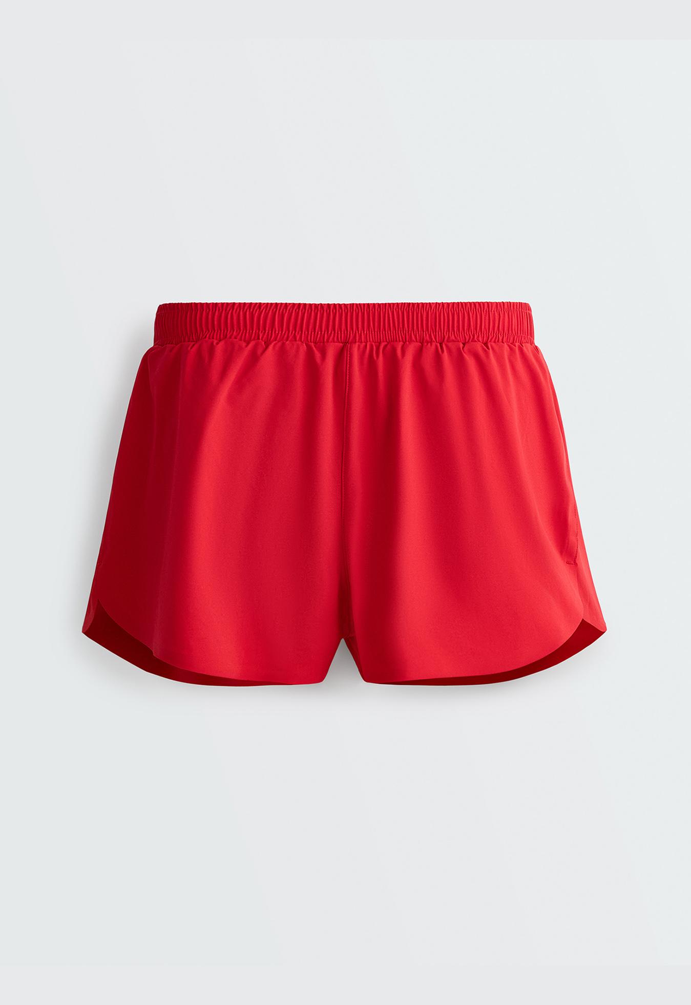 6cm low-rise technical shorts — STRONG RED