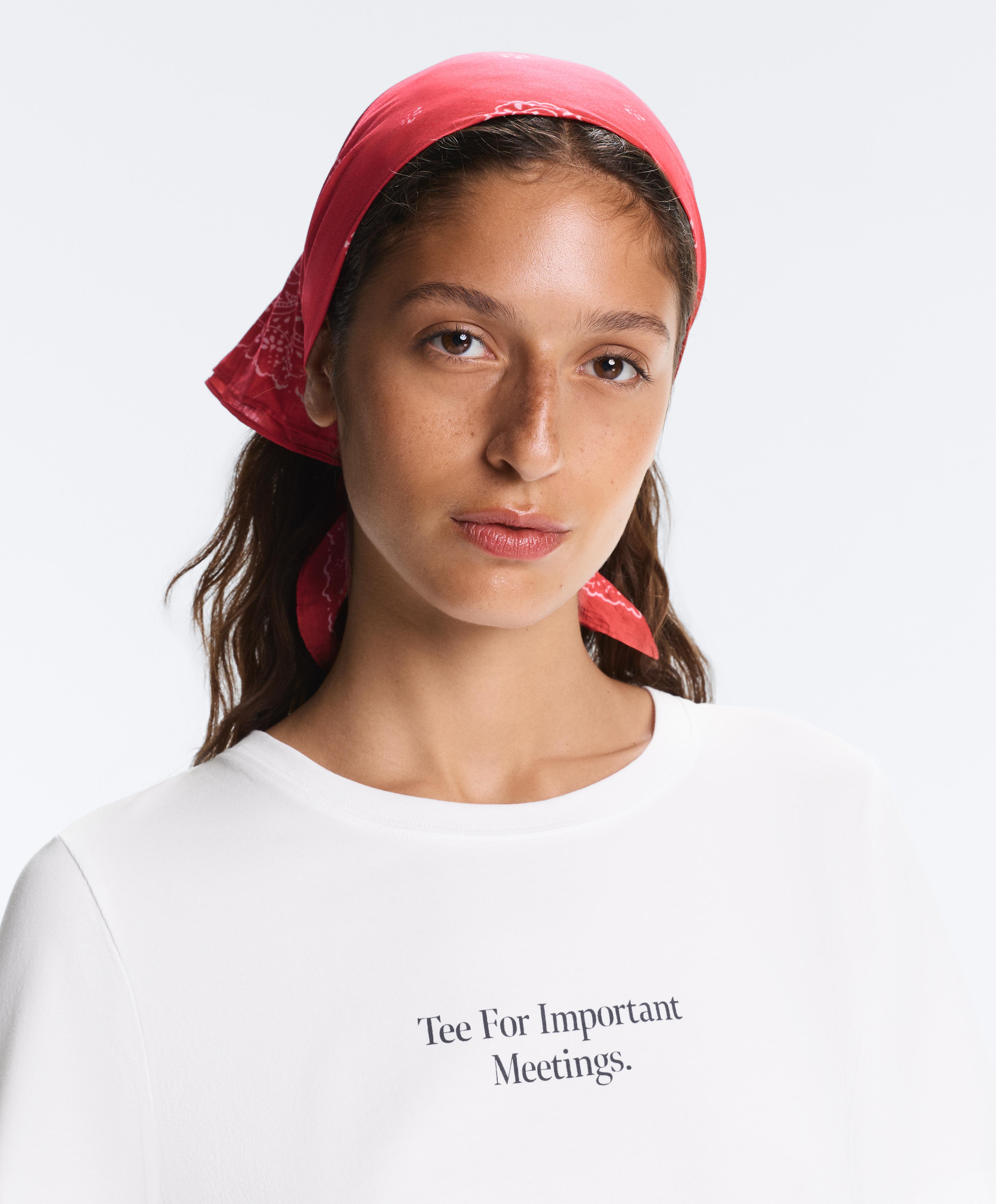 Printed 100% cotton bandana — RED