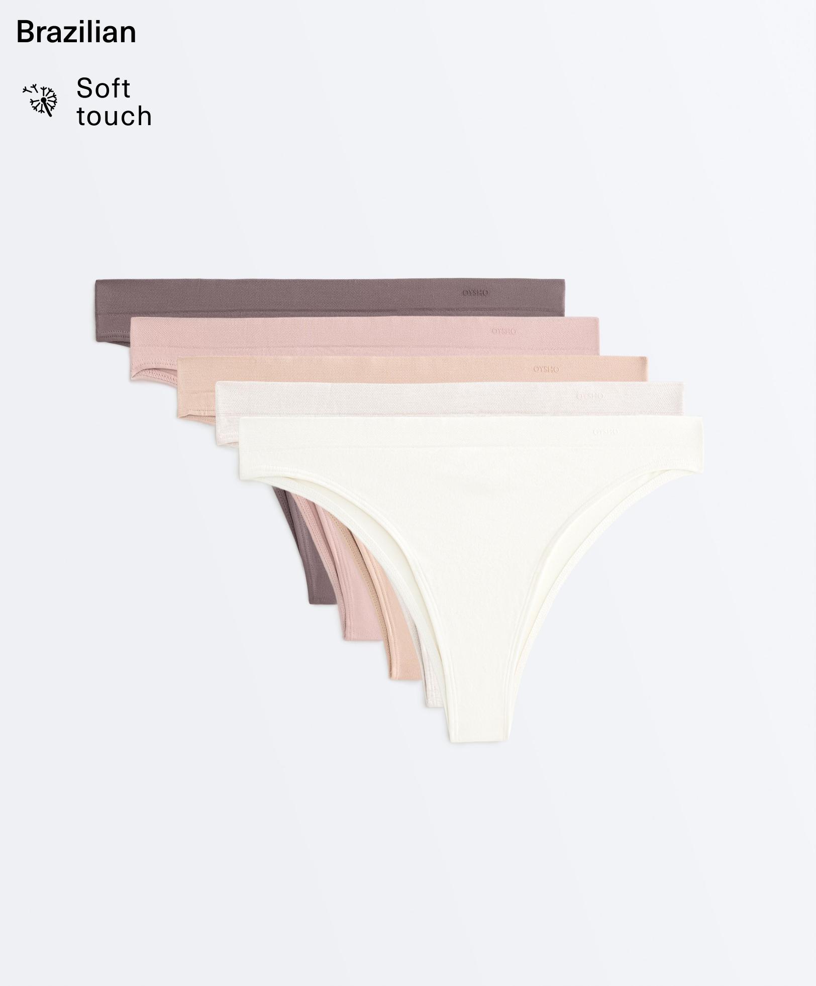 5 seamless soft touch Brazilian briefs