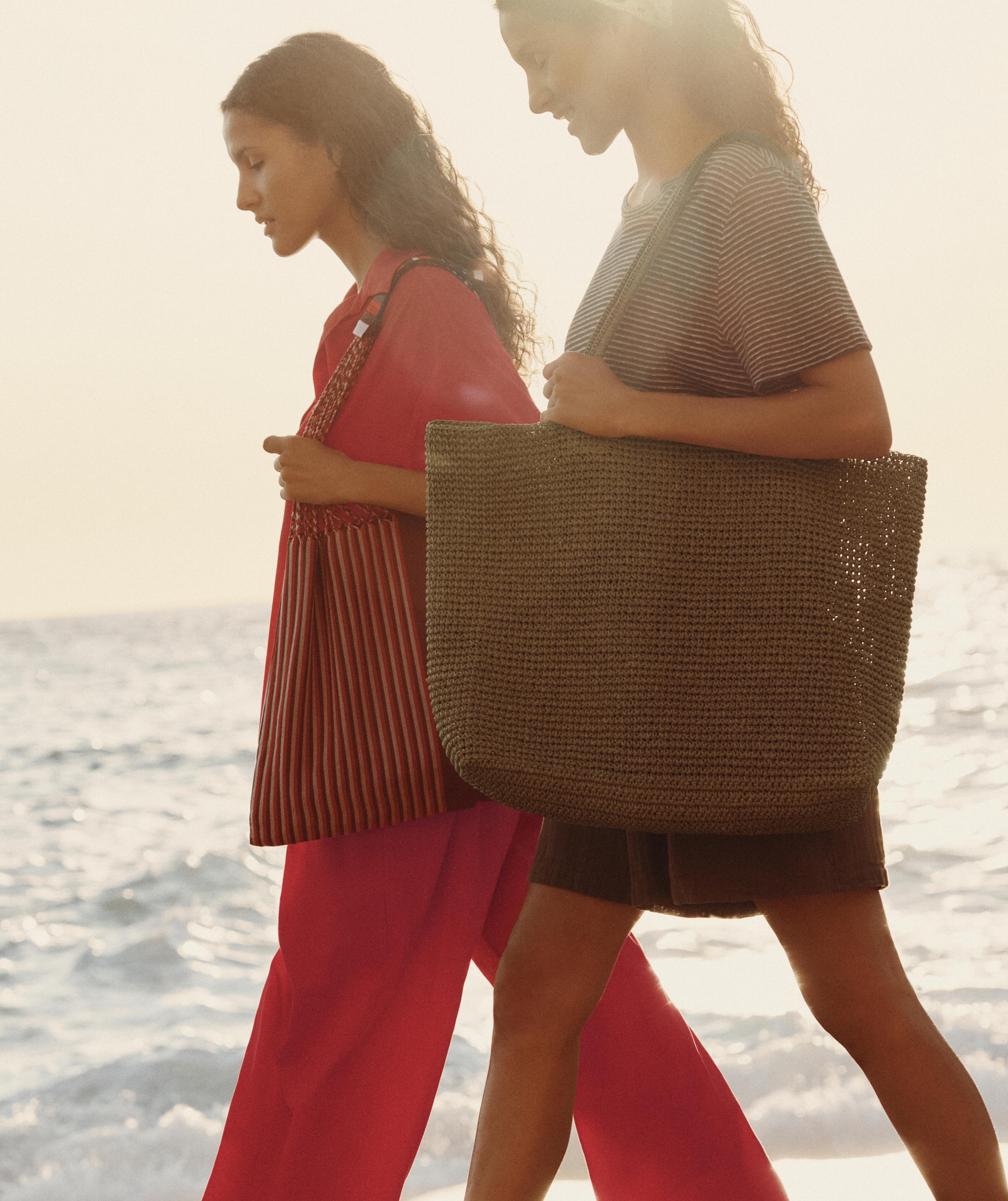 Woven paper shopper — NATURAL (alternate view)