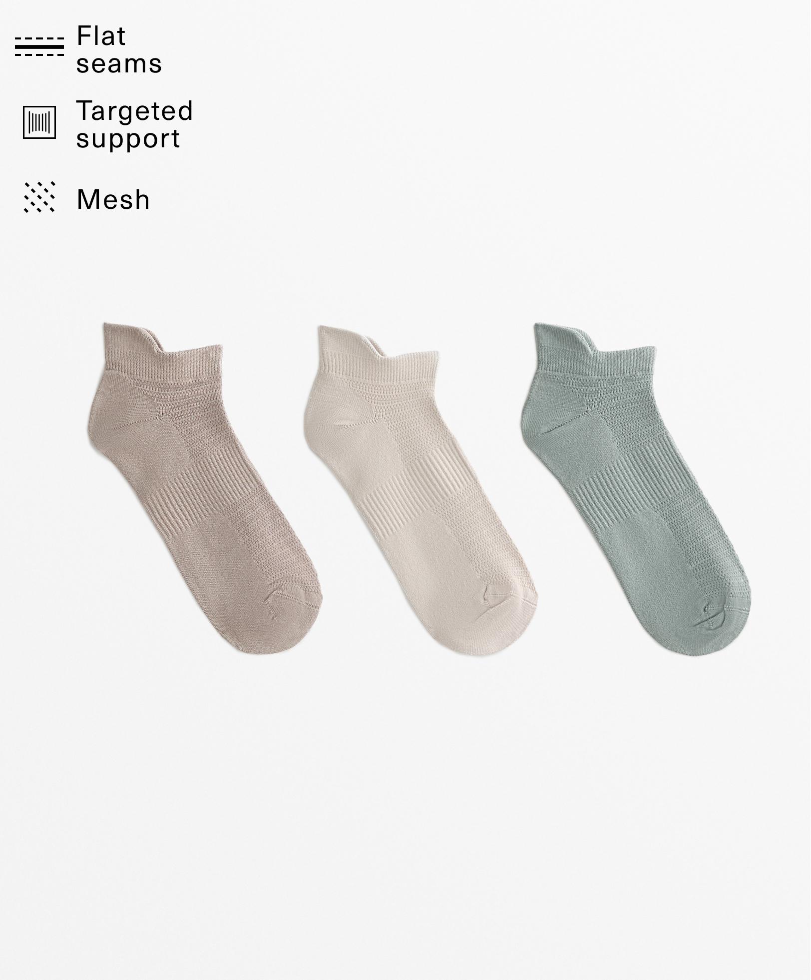 3 Paar Sneaker-Sportsocken aus Polyamid mit Lasche