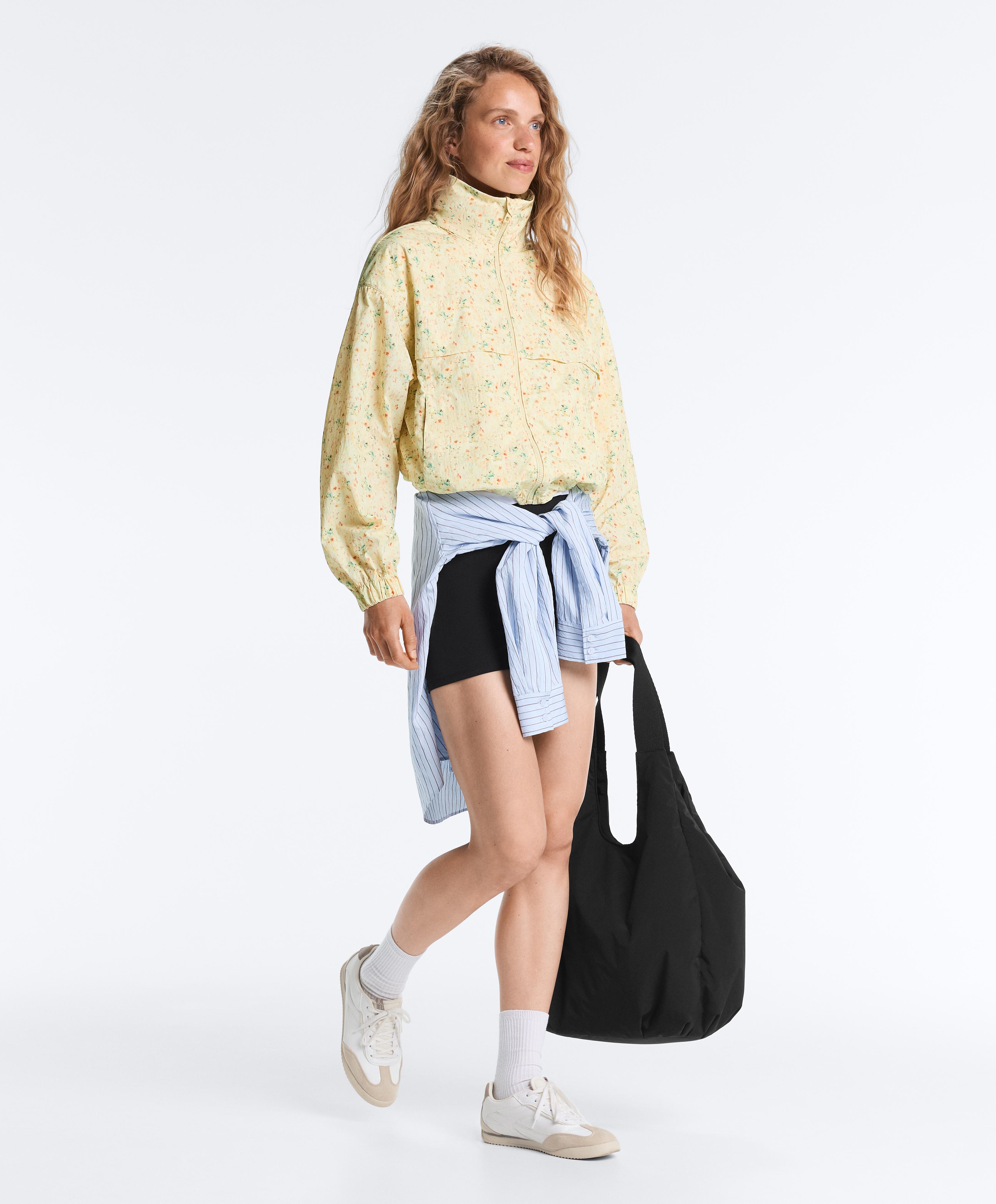 Printed water-repellent track jacket — YELLOW