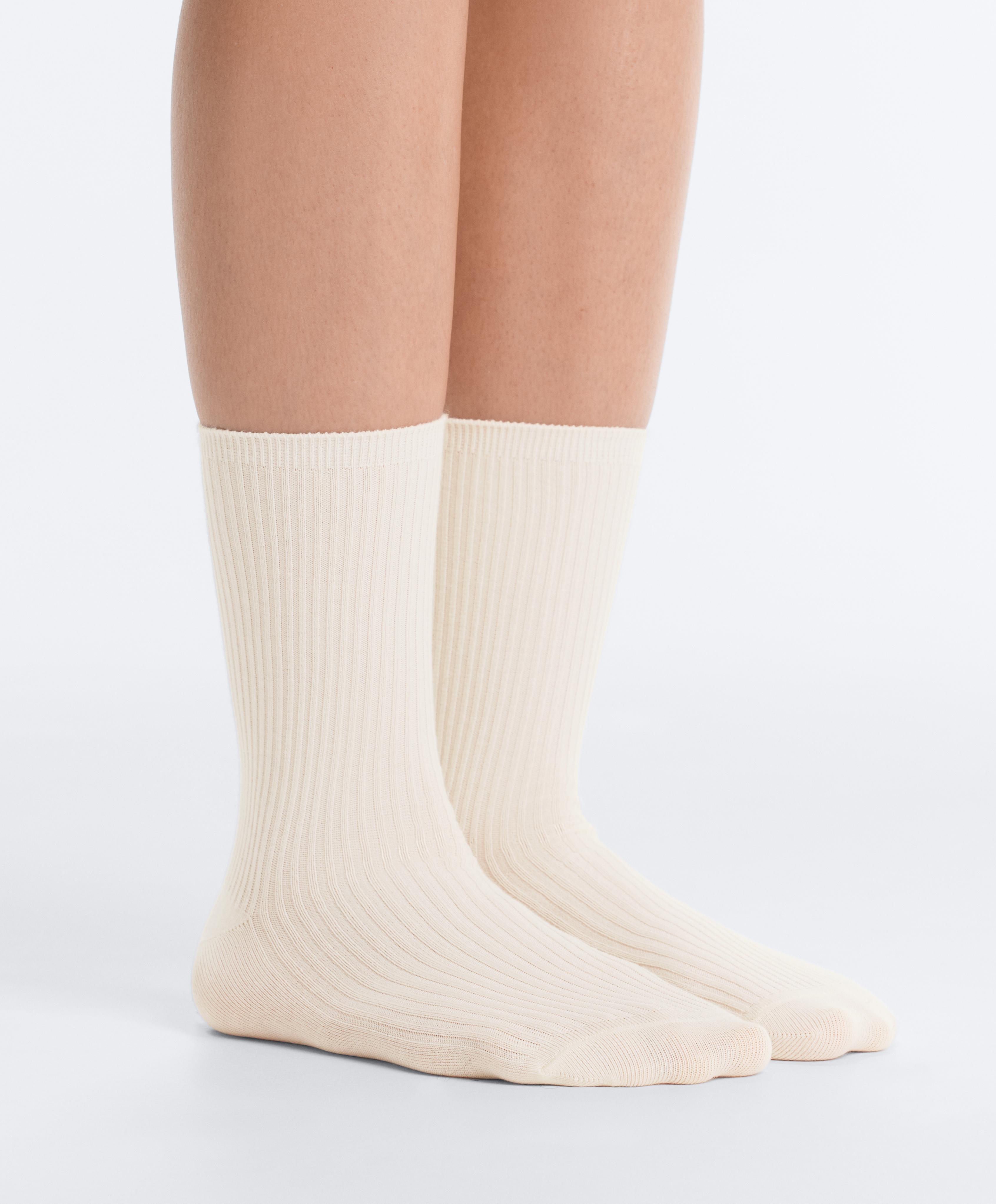 5 pairs of cotton blend classic socks — BRIGHT ORANGE