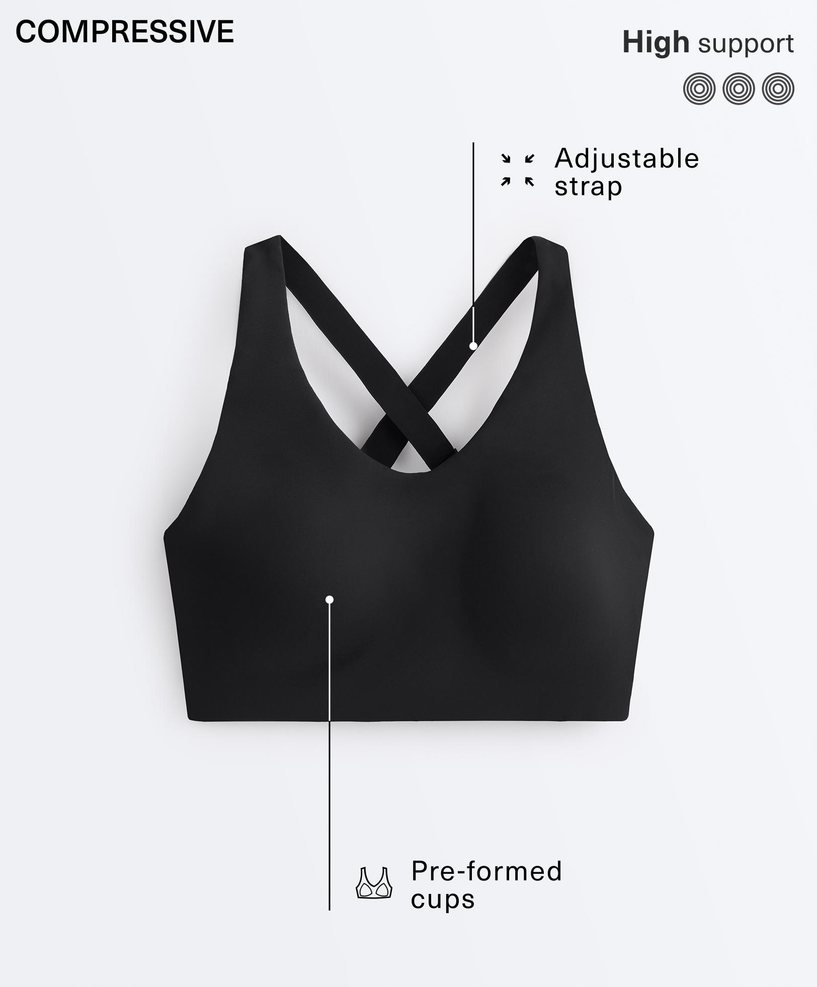 Brassière sport Compressive dos croisé fort maintien