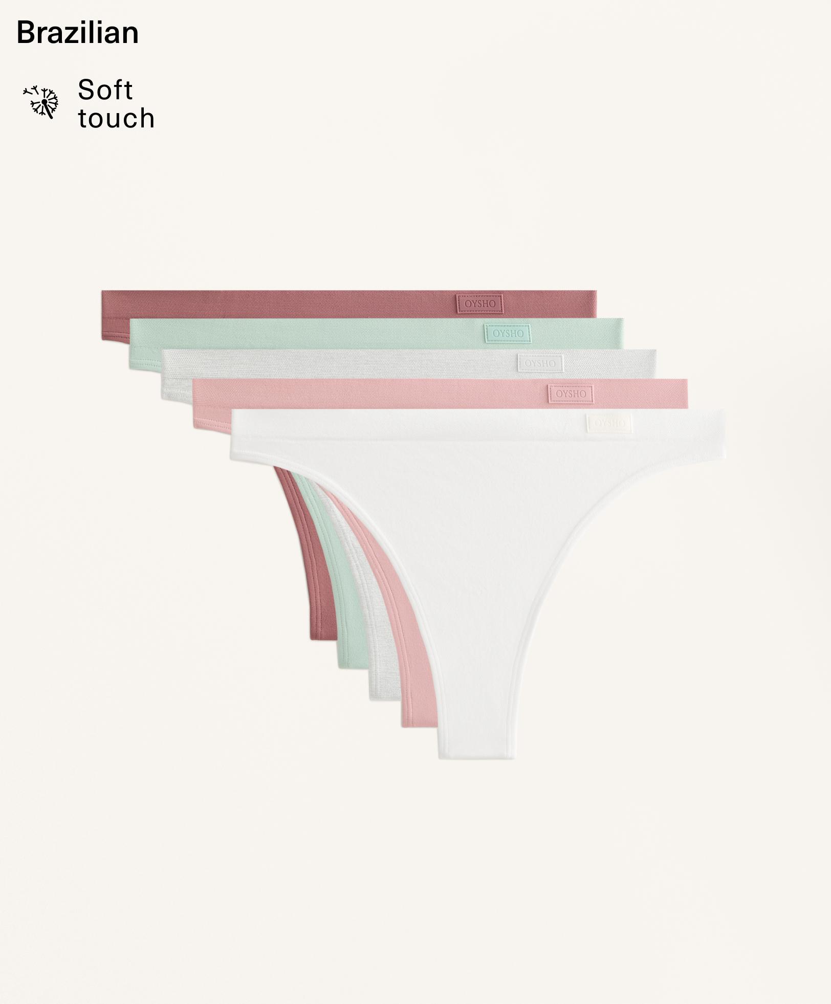 5 seamless soft touch Brazilian briefs - Sale