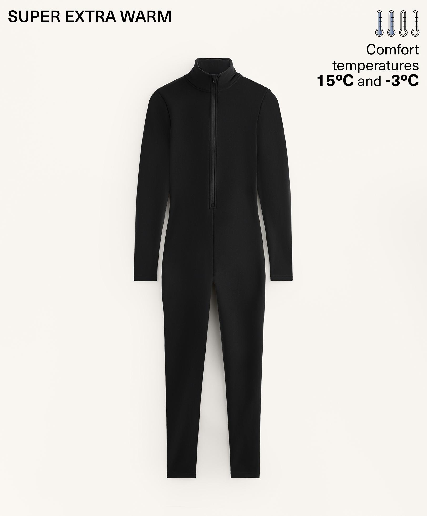 Super extra Warm long jumpsuit — BLACK