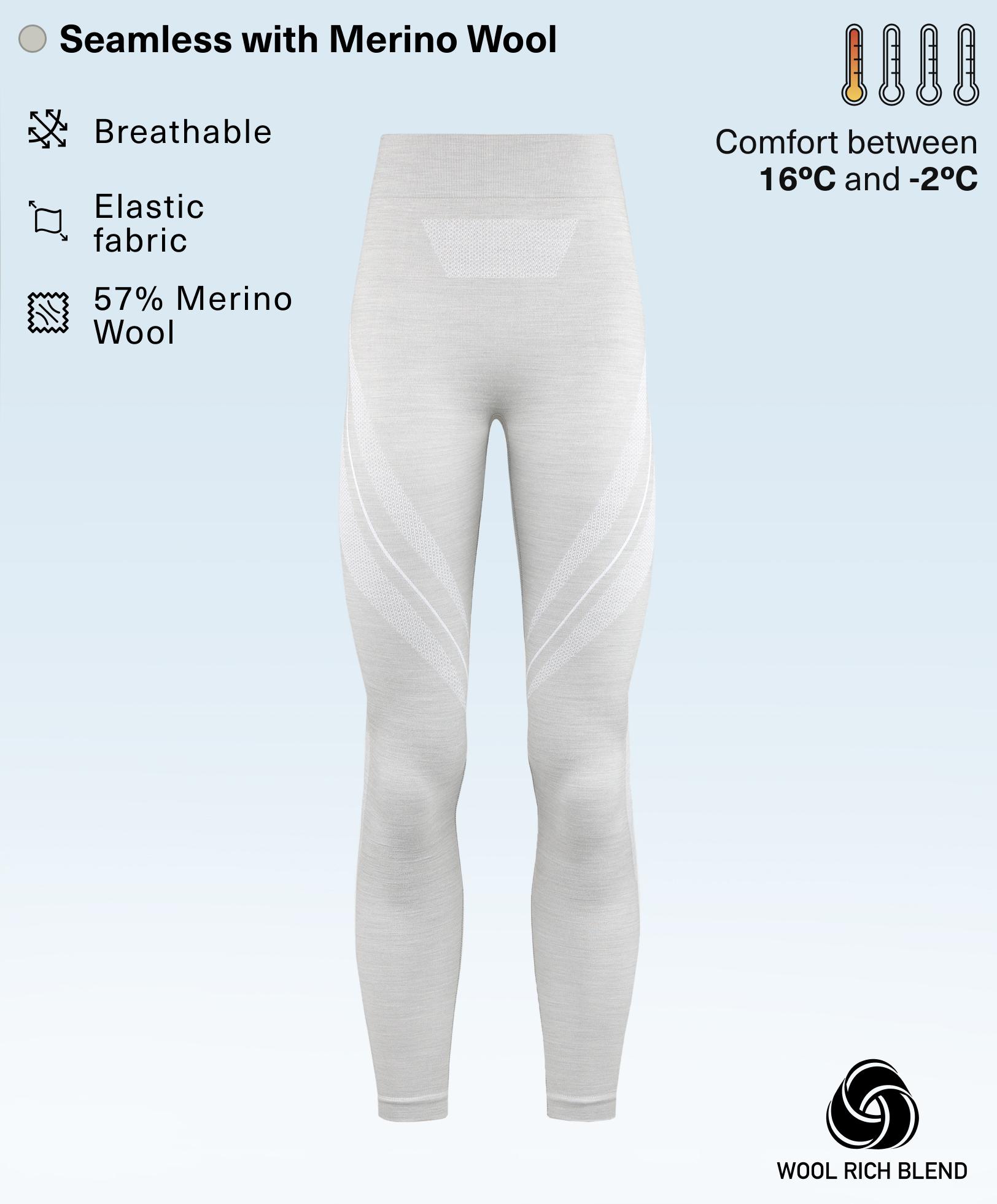 Leggings performance base layers seamless mezcla lana merino - Rebajas