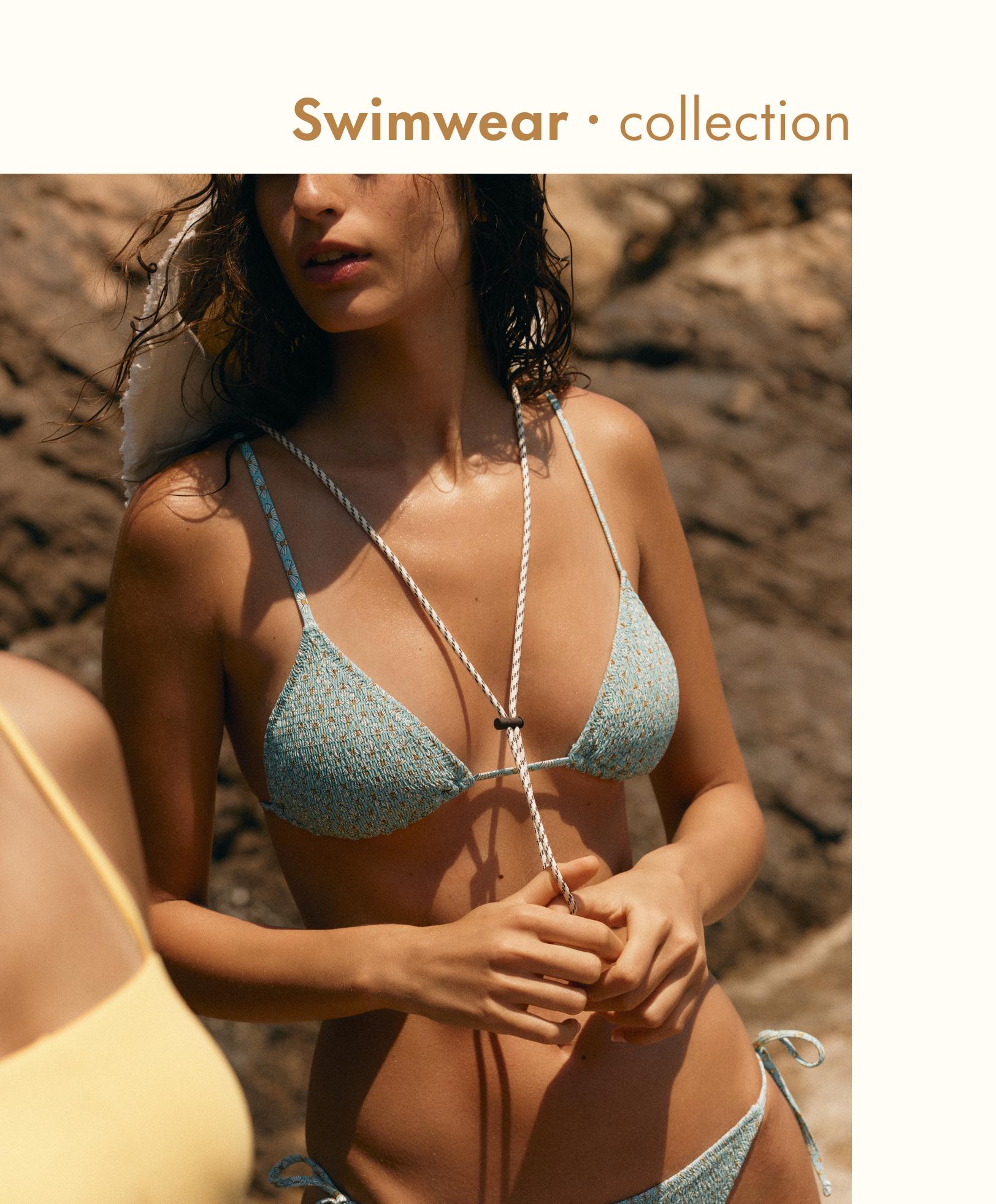 Smock triangle bikini — AQUA GREEN