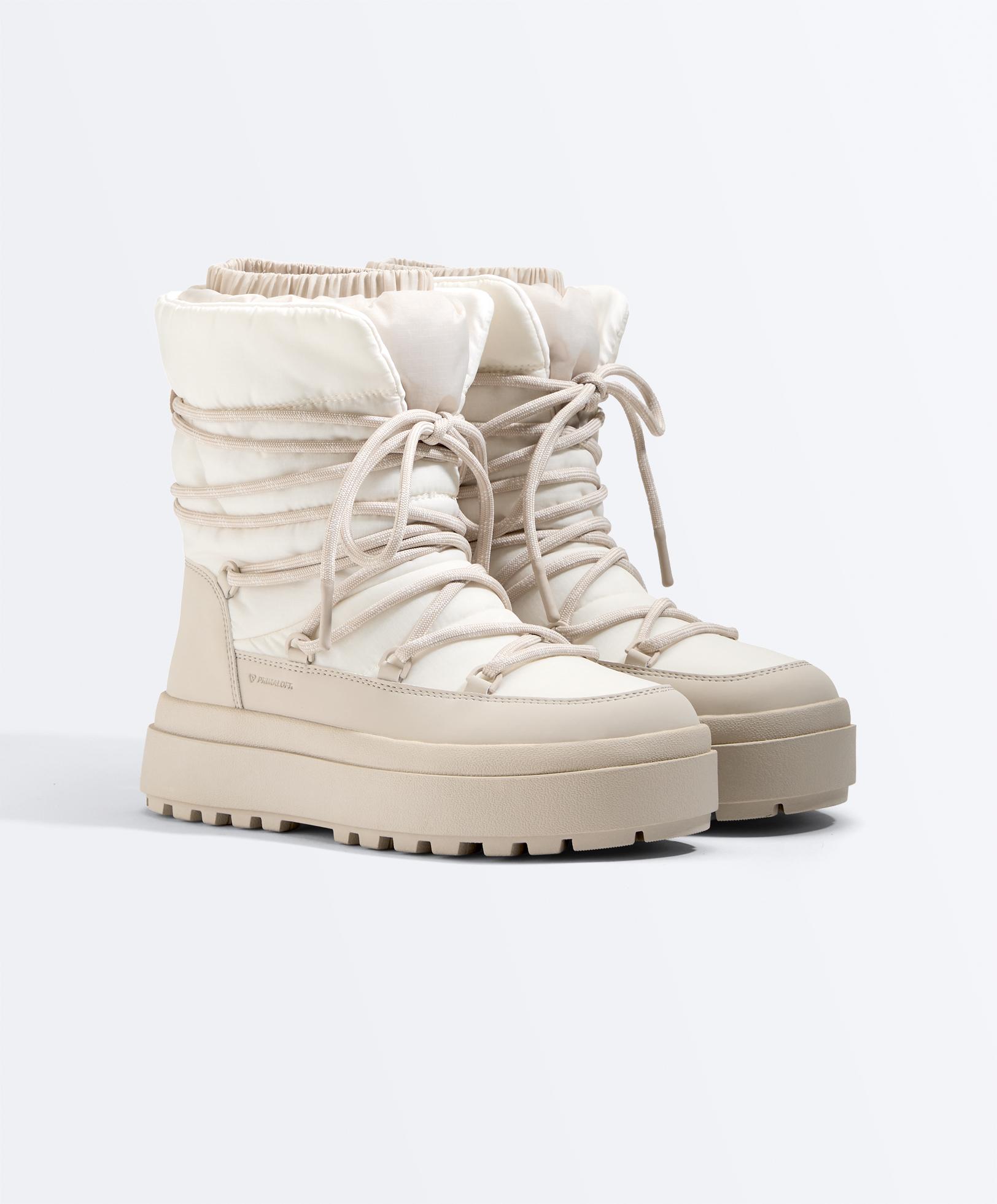 Combined lace-up boot — MINK