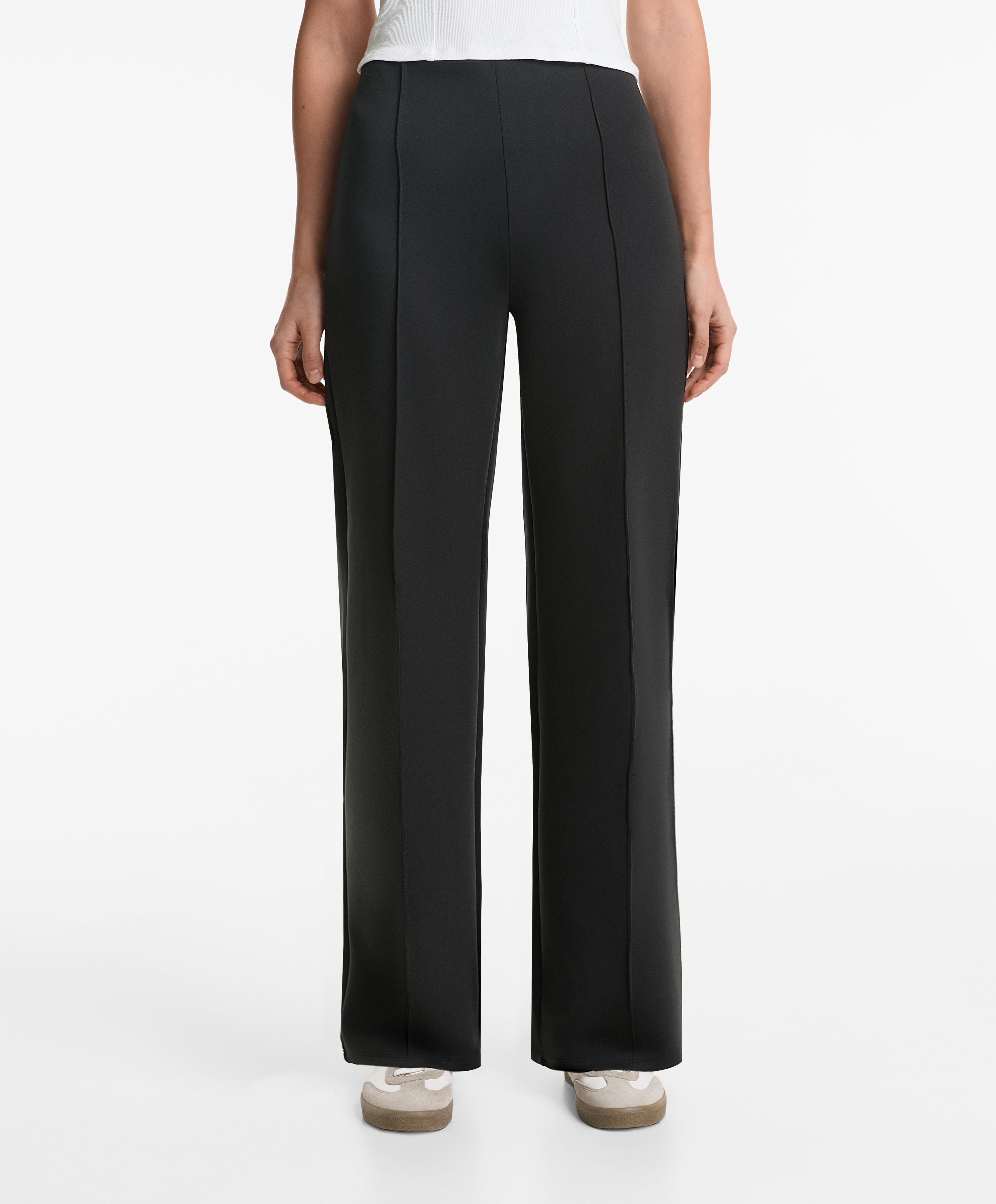 Pantalon droit effet néoprène Pantalon droit effet néoprène
