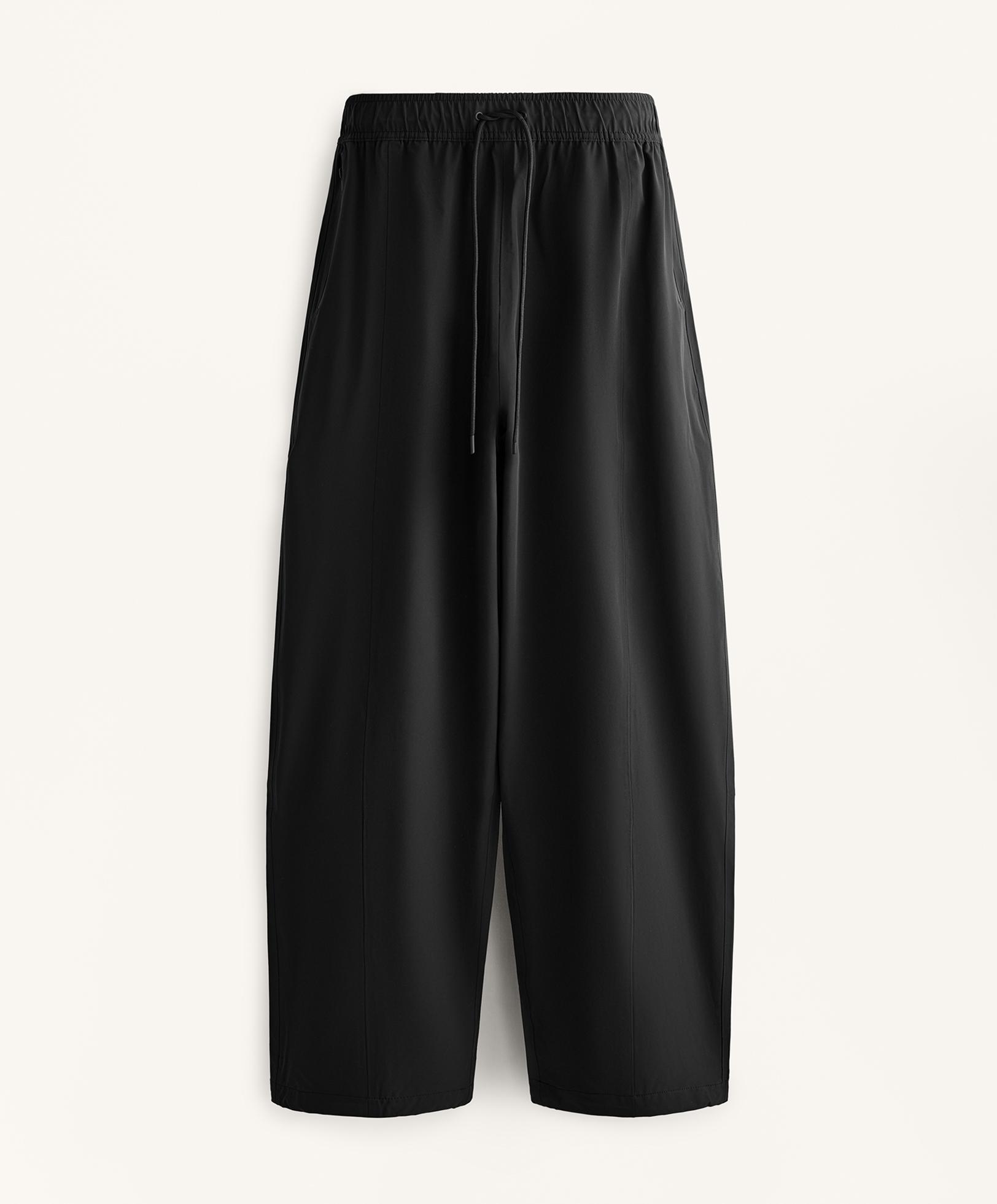 10k waterproof straight-leg trousers — BLACK