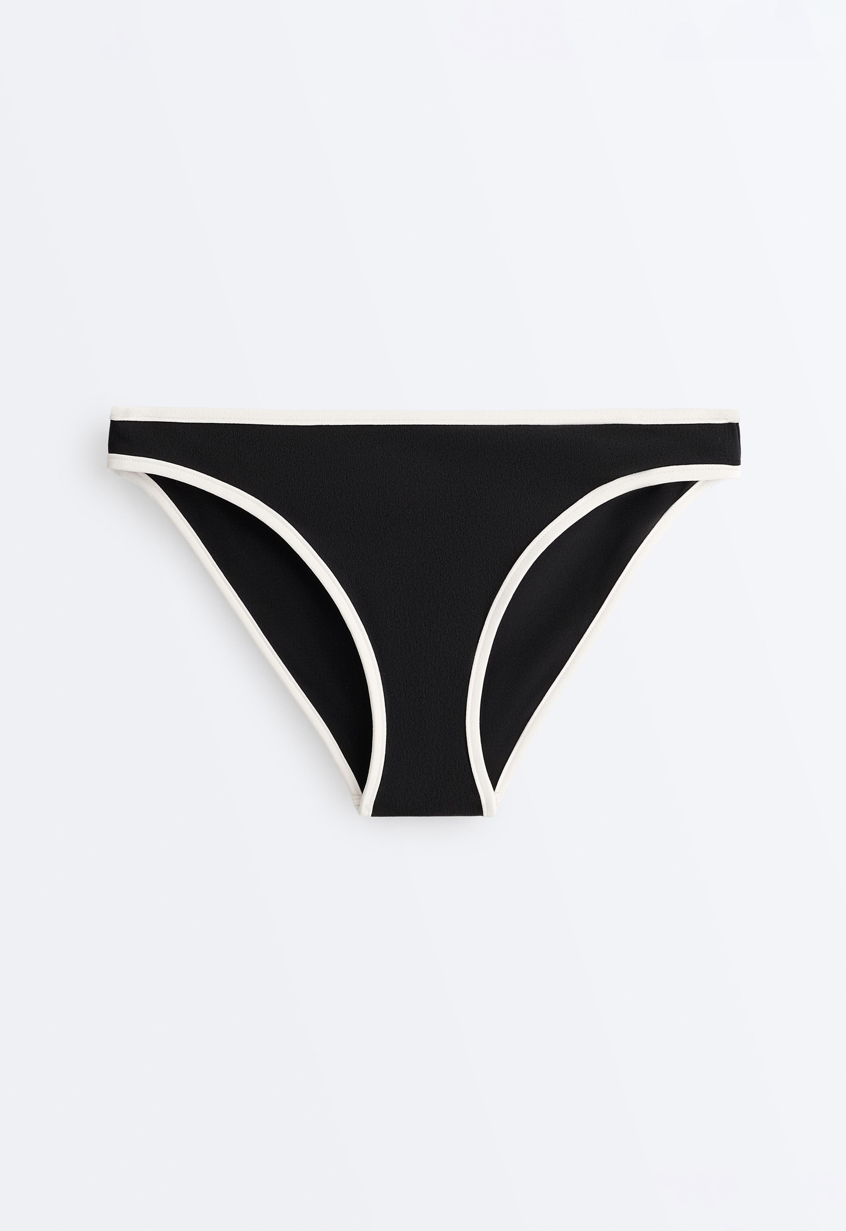 Contrast trim classic bikini briefs — BLACK