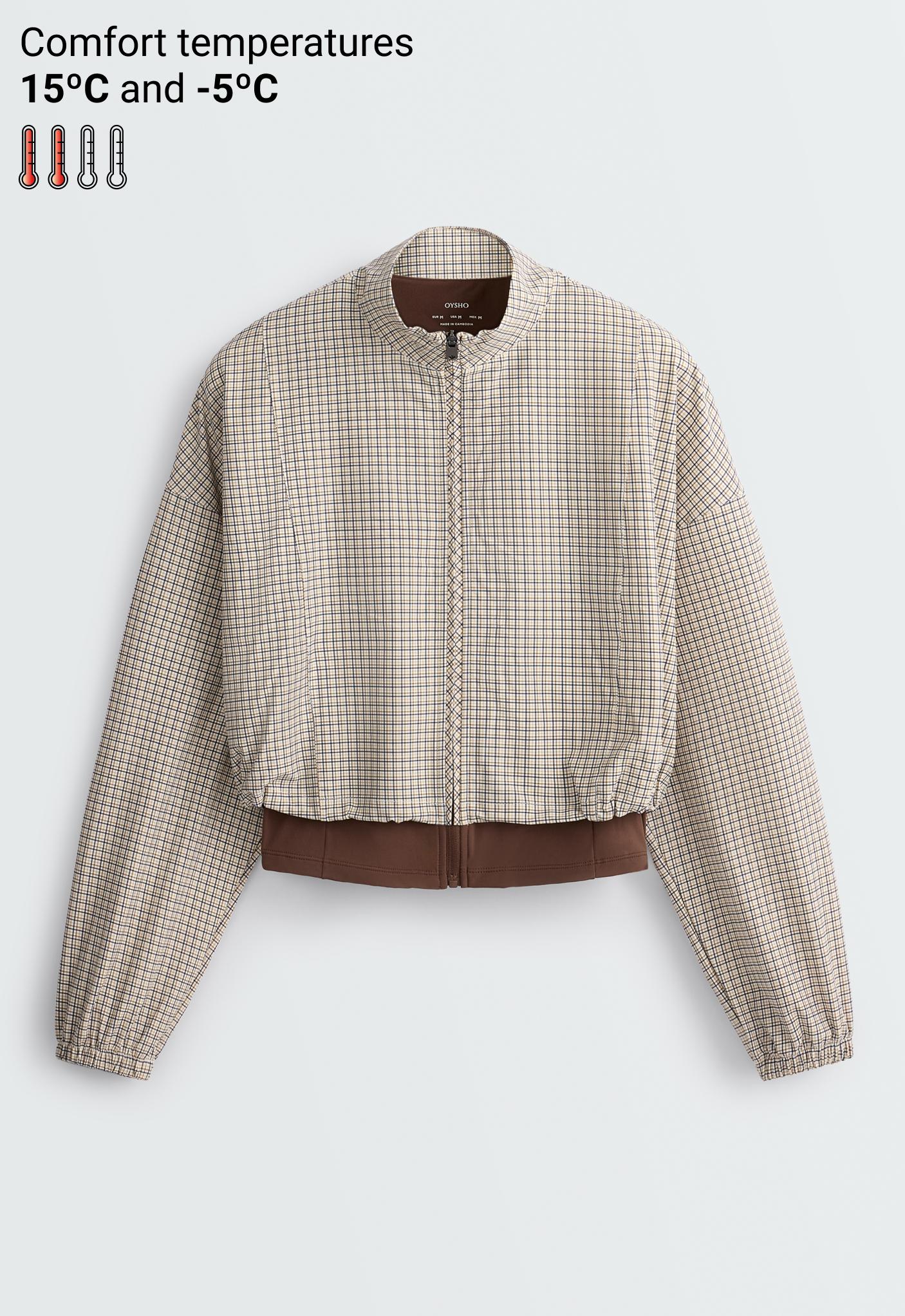 Check print double-layer technical jacket — COCOA