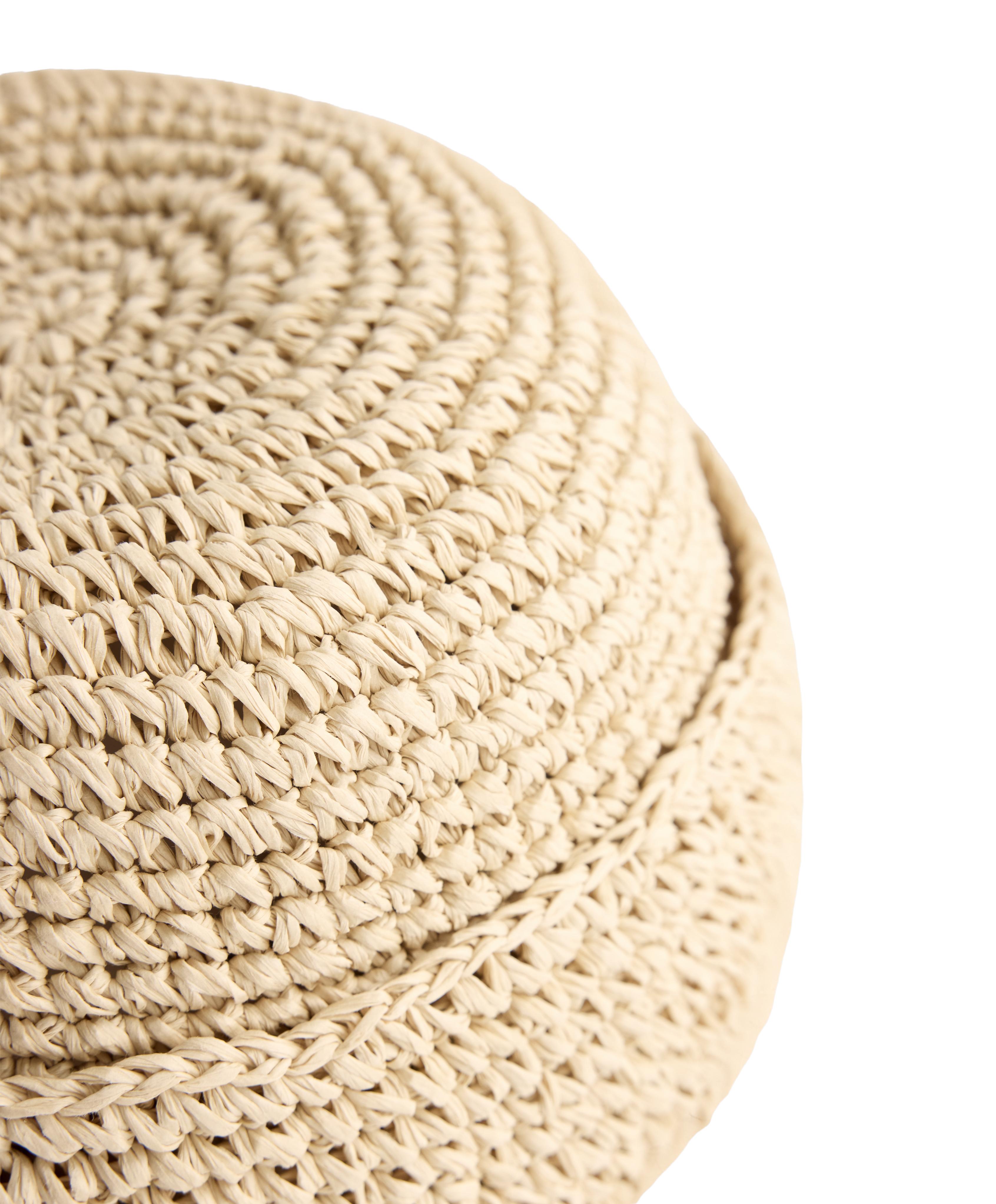 Raffia-effect sailor hat — NATURAL