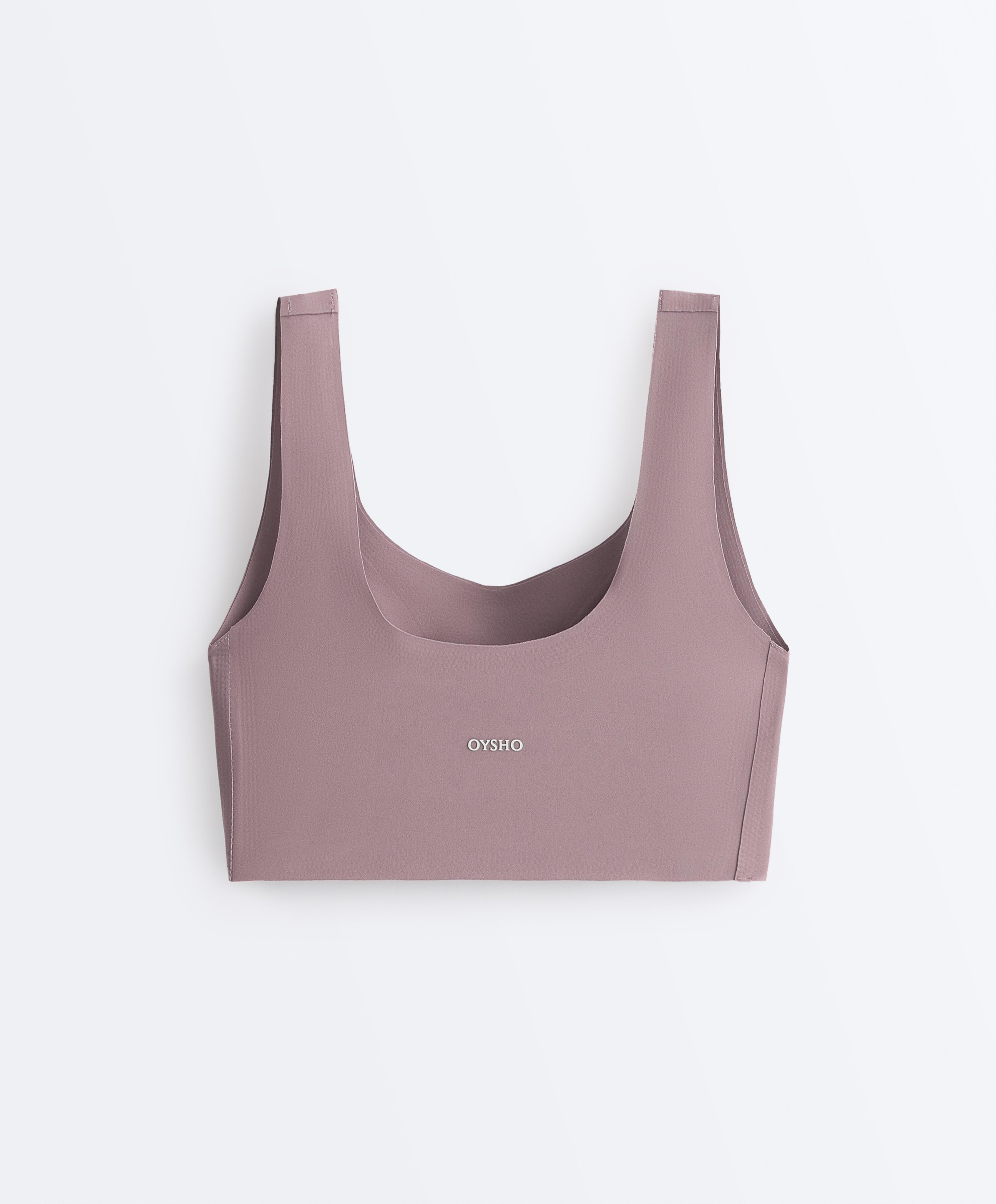 Perfect-adapt medium-support sports bra with cups — GREY-LILAC