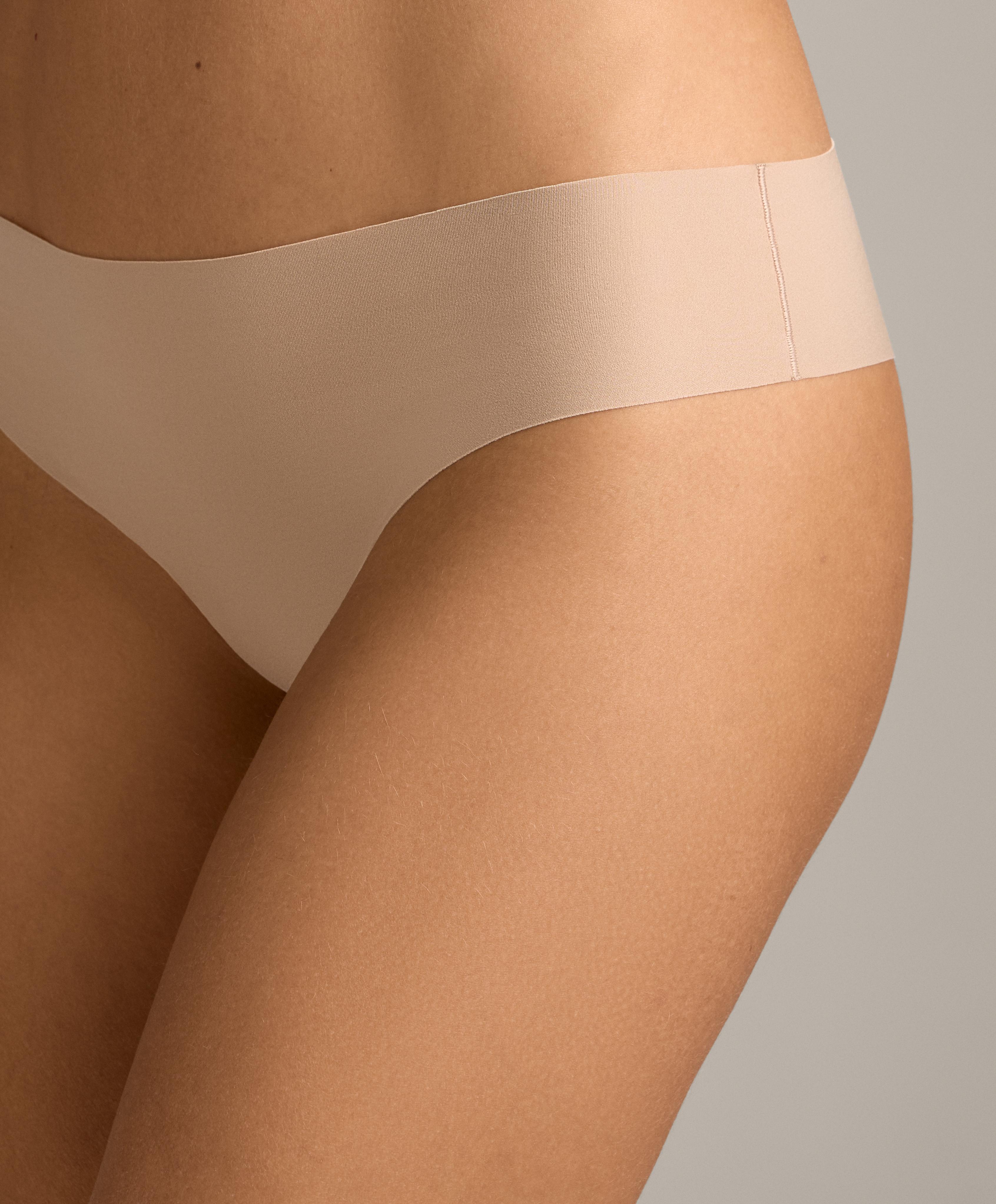 5 PANTONE™ polyamide blend invisible Brazilian briefs — BEIGE