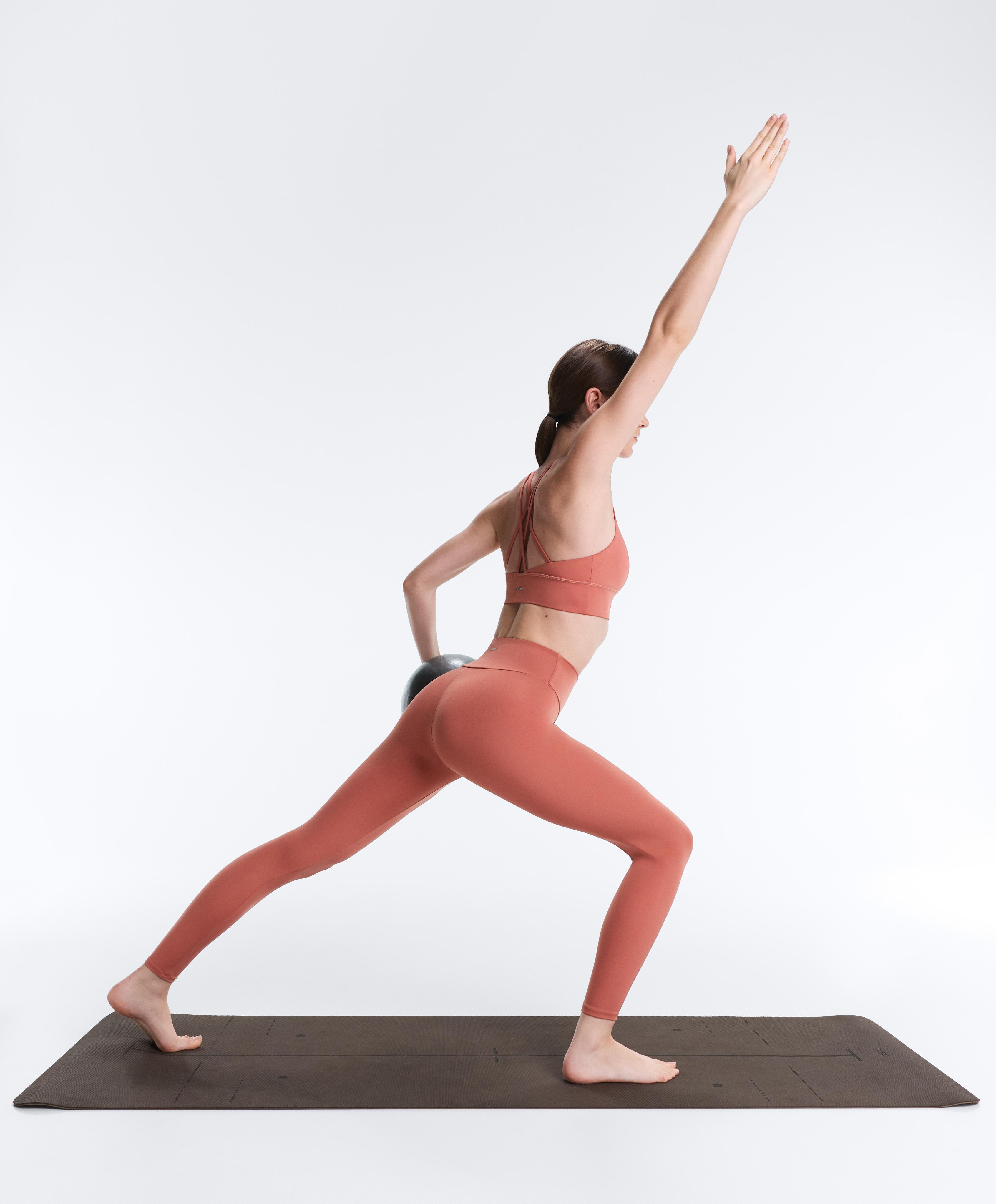 Comfortlux high-waisted ankle-length leggings — ROSETTE BLUSH