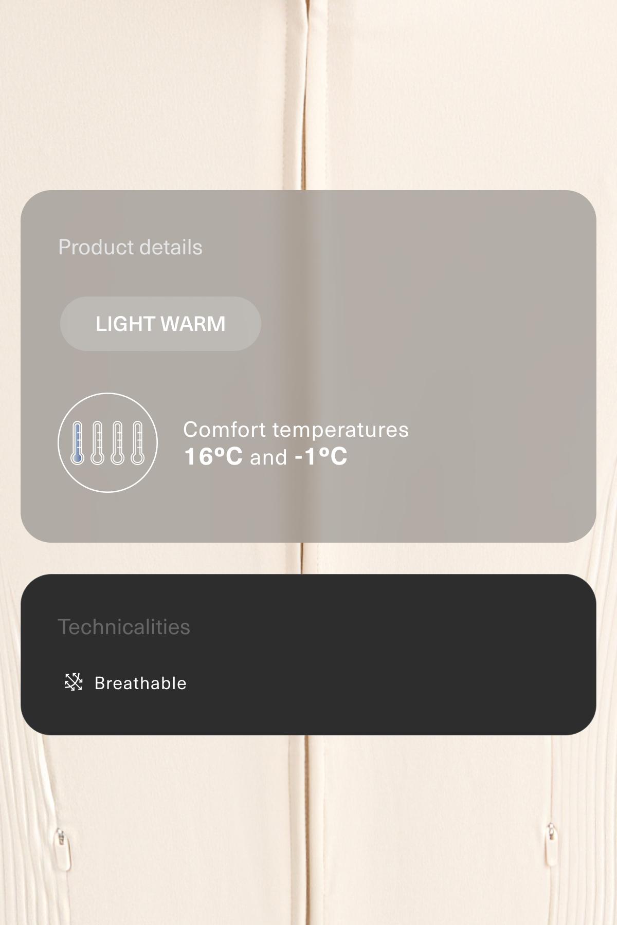 Light warm rib technical jacket — ECRU