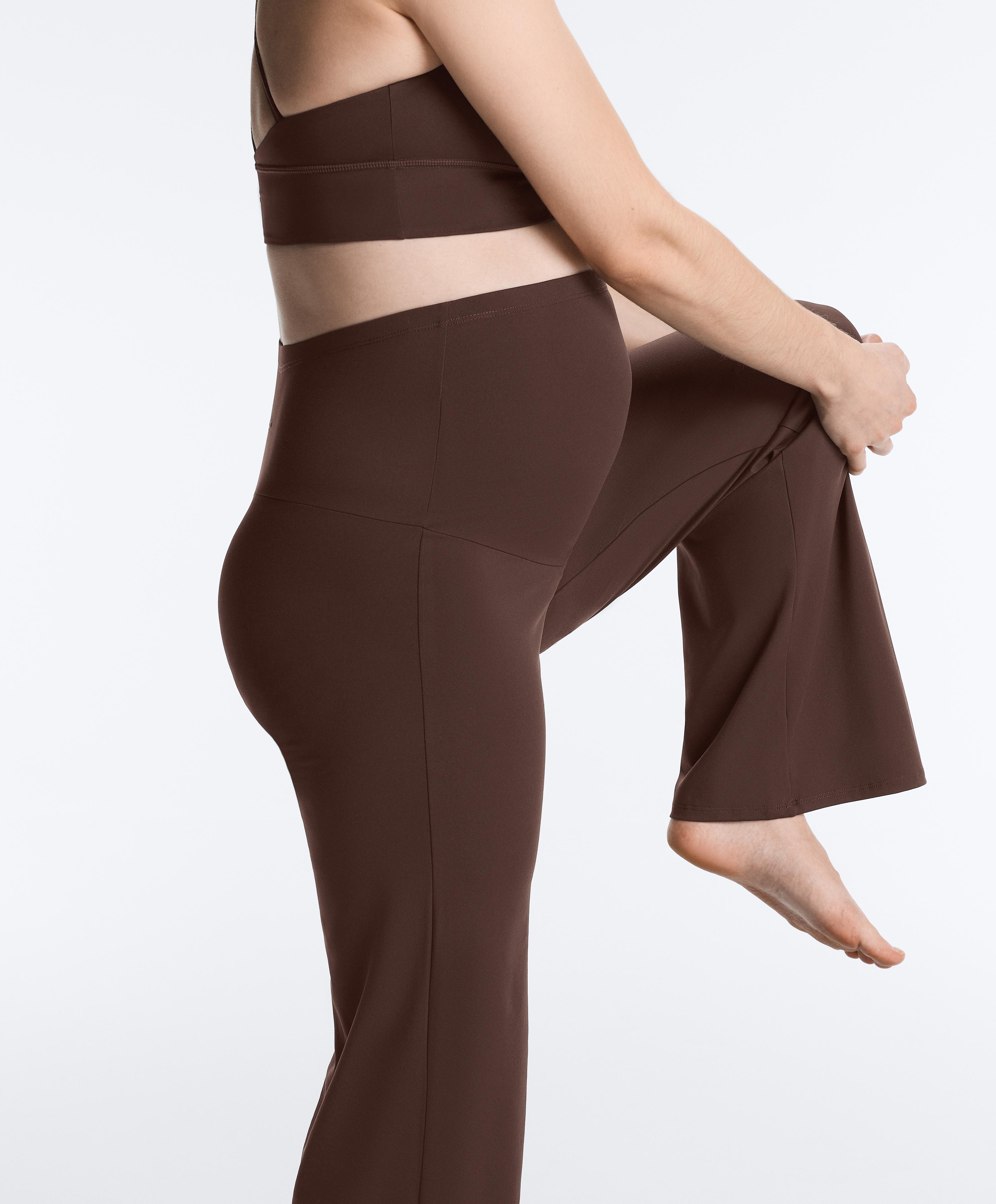 Comfortlux maternity straight-leg trousers — BROWN