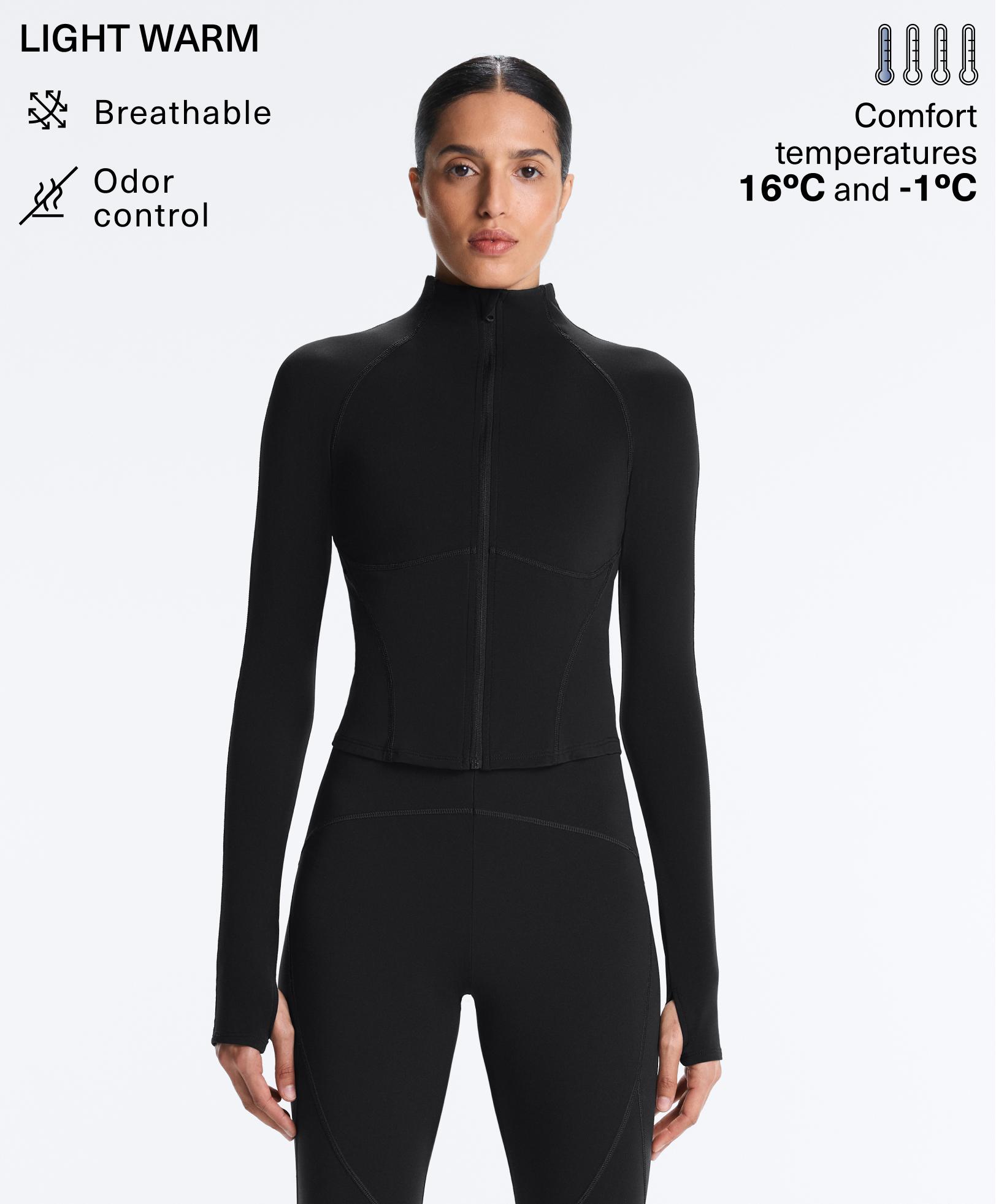 Light warm technical jacket with seams