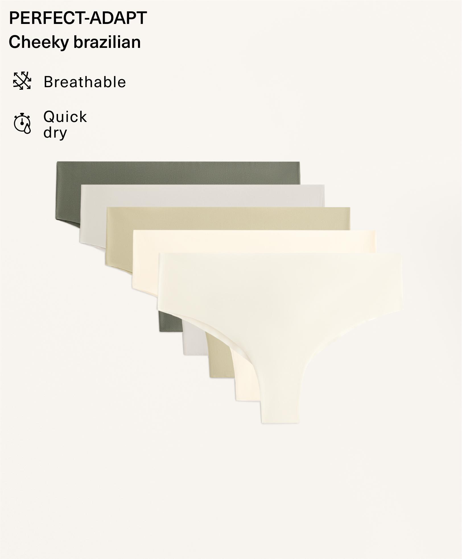 5 unsichtbare Brazilian-Slips im Cheeky-Schnitt aus Polyamidmischung