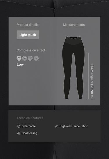 V-cut Light Touch 65cm high-rise ankle-length leggings — BLACK 2