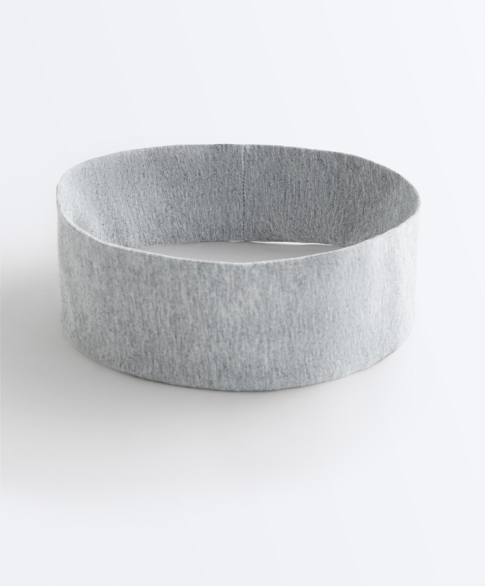 Cotton blend melange headband — PALE GREY MELANGE