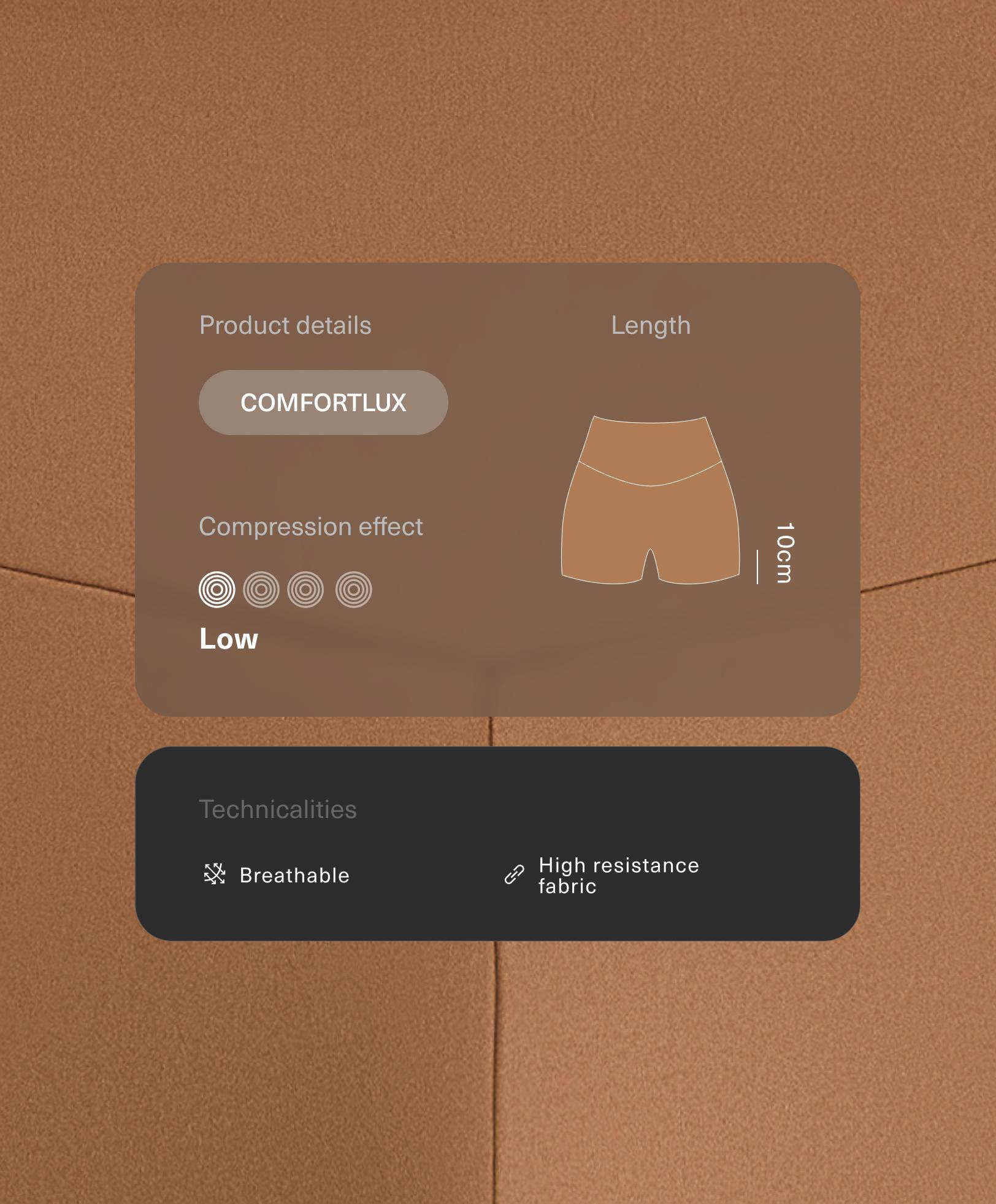 Comfortlux high-rise 10cm hot pants