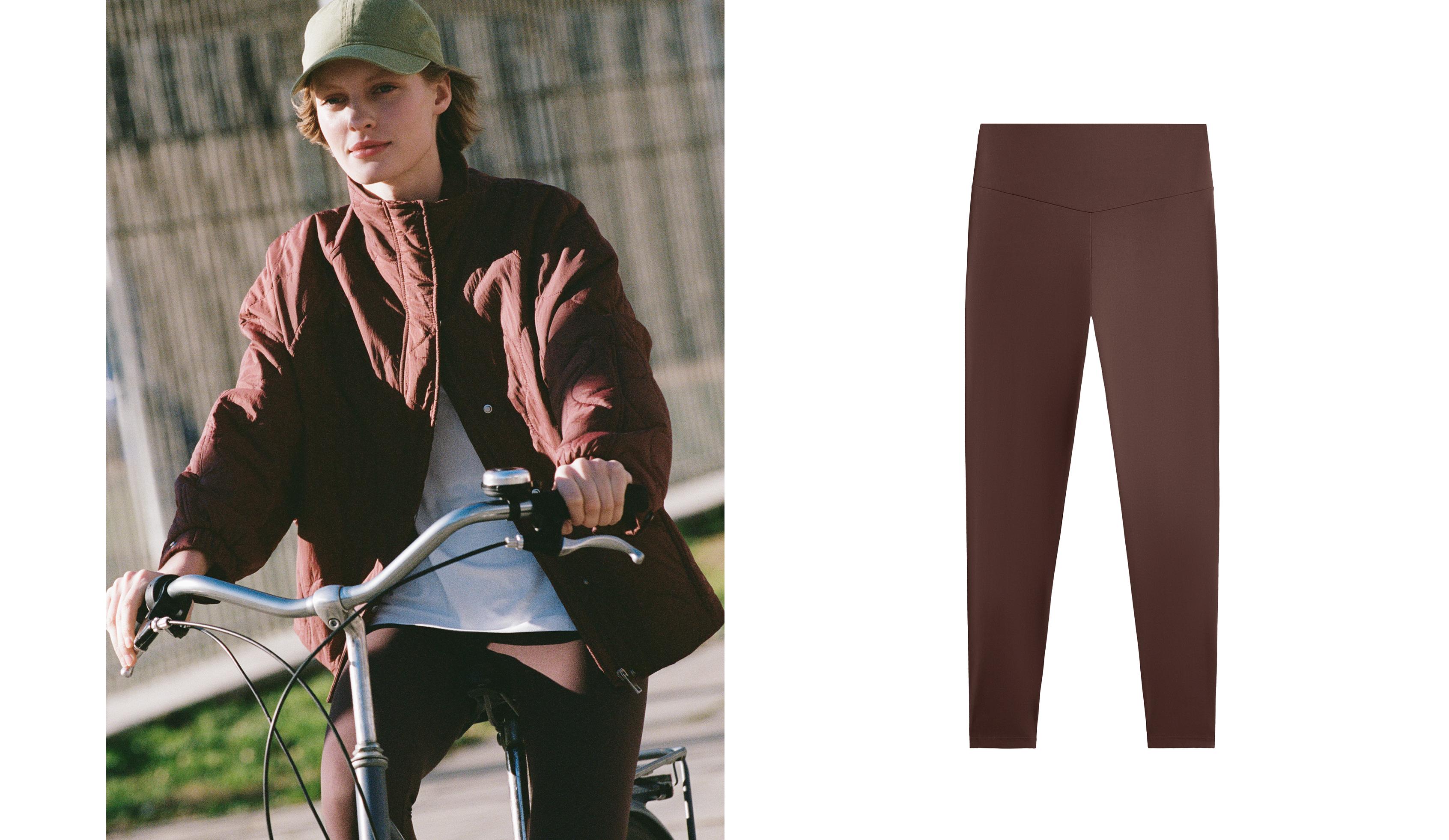 Comfortlux high-waisted ankle-length leggings — BROWN
