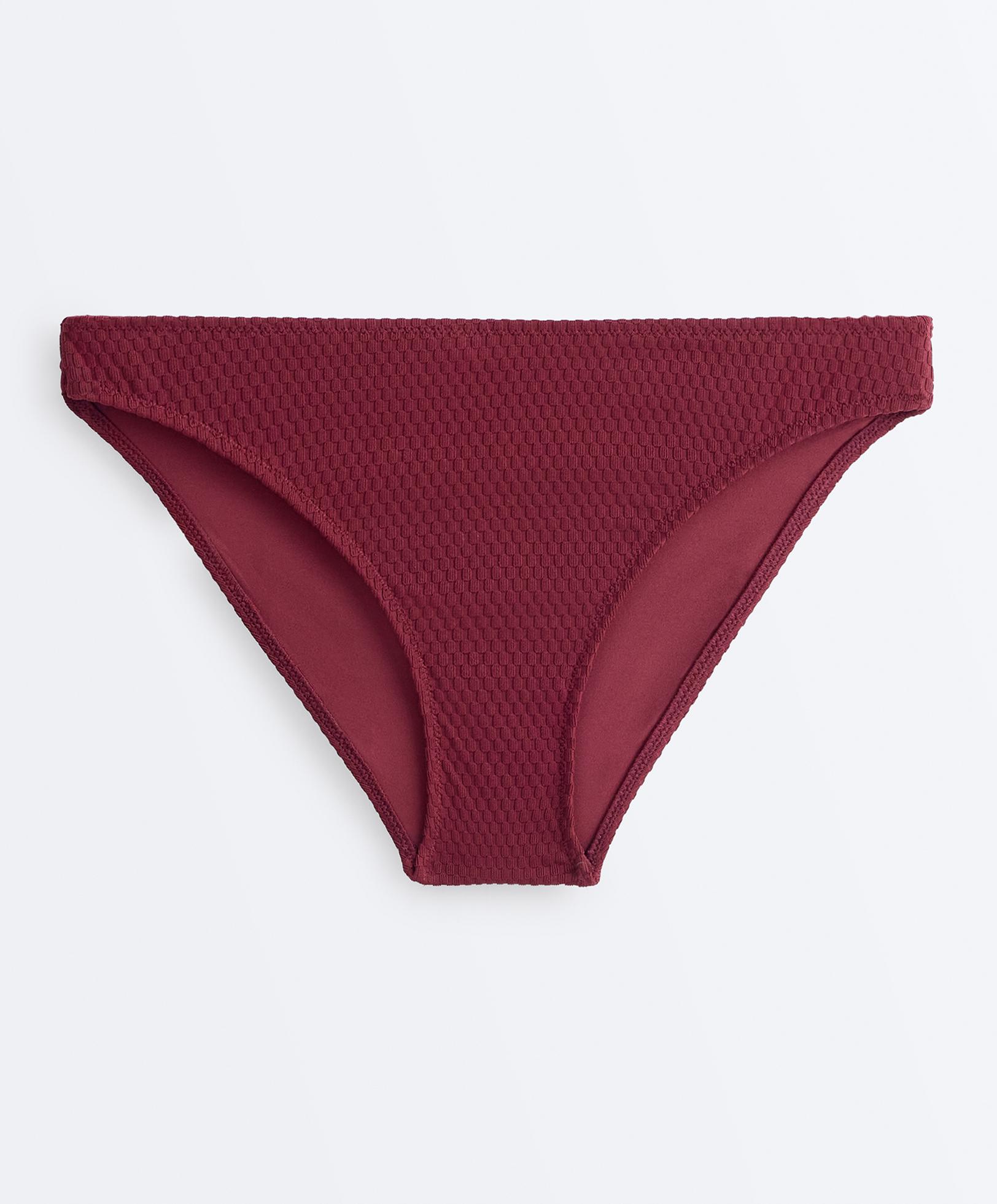 Mini check jacquard classic bikini briefs — CHERRY