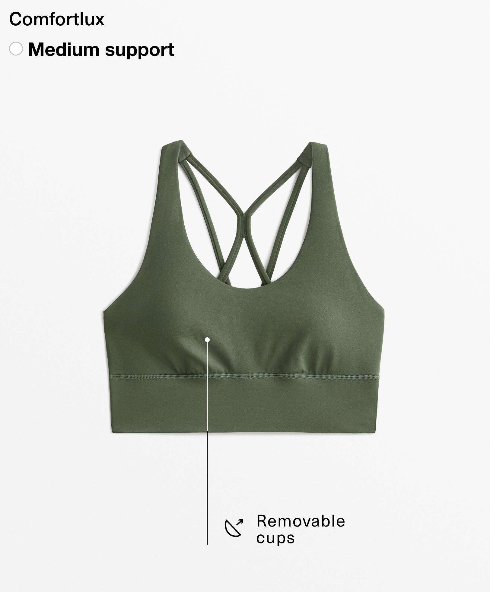 Medium-support Comfortlux sports bra with cups