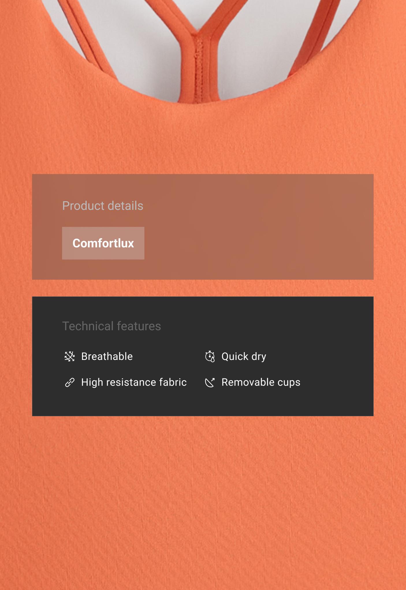 Comfortlux strappy tank top with cups - Sale
