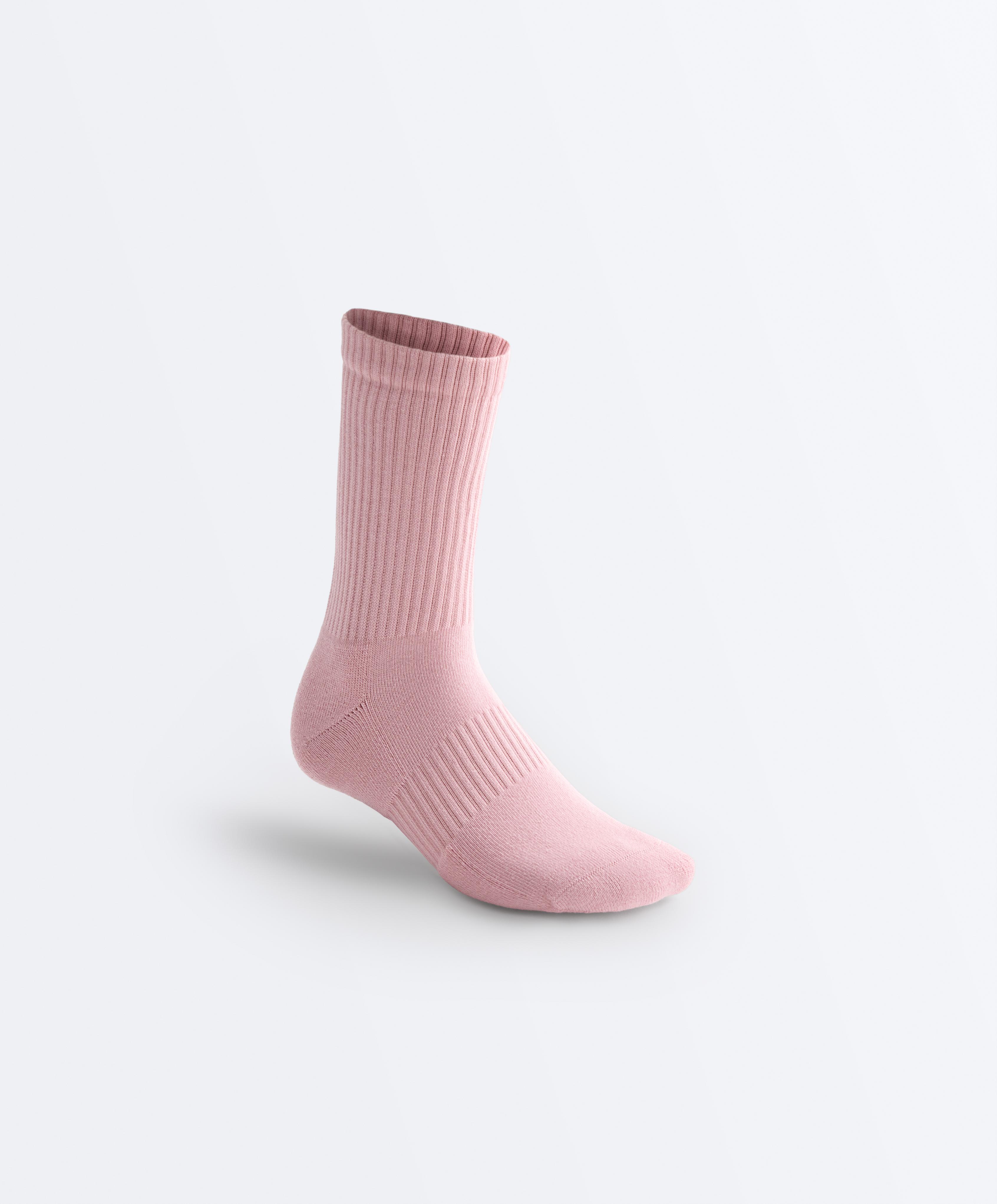 3 pairs of cotton blend classic socks — PALE PINK