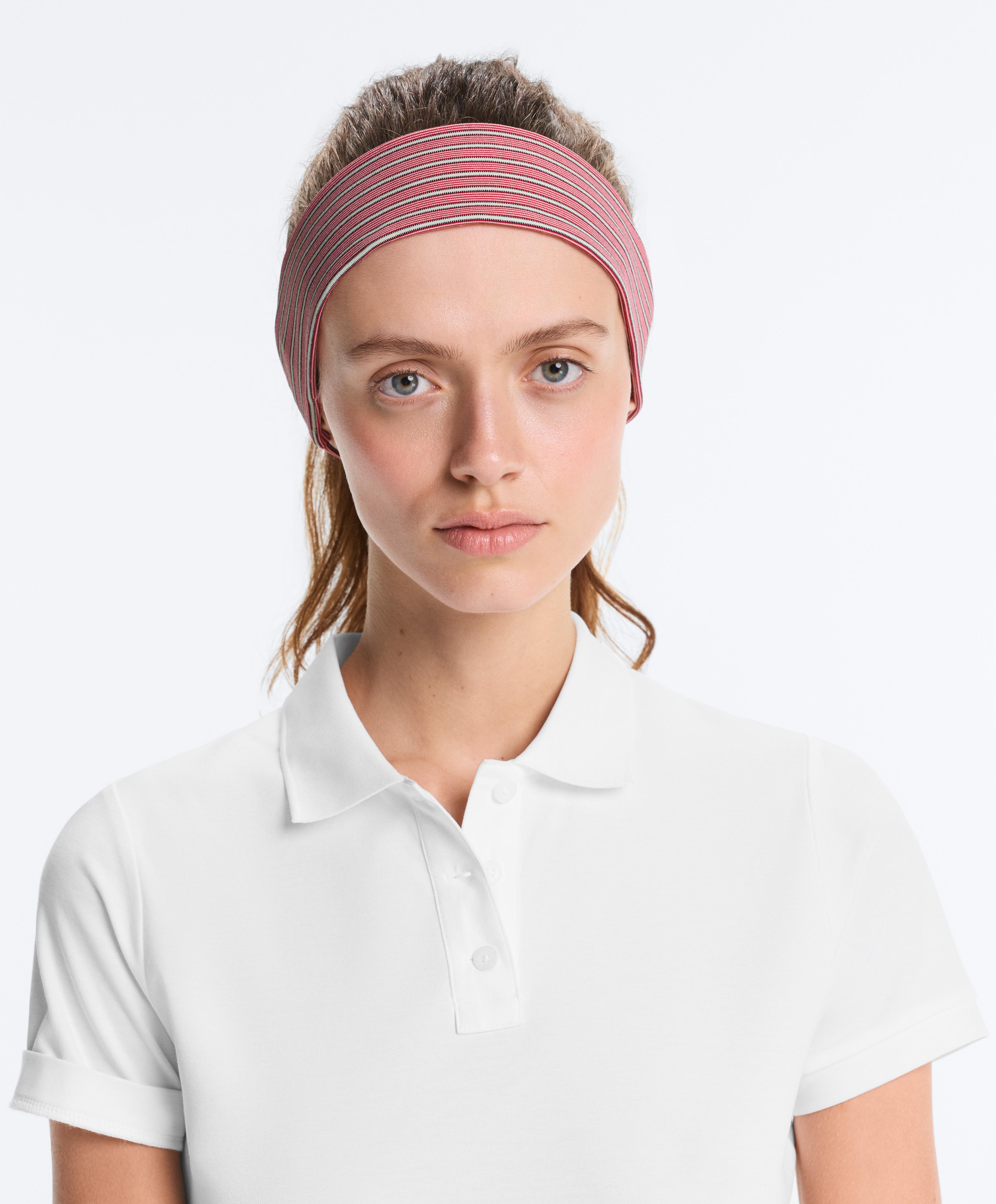 6 cm striped sports headband — RED