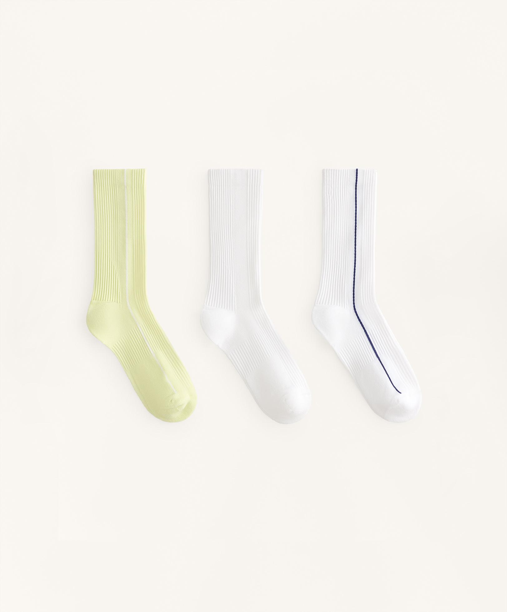 3 pairs of Classic polyamide blend sports socks — LIME