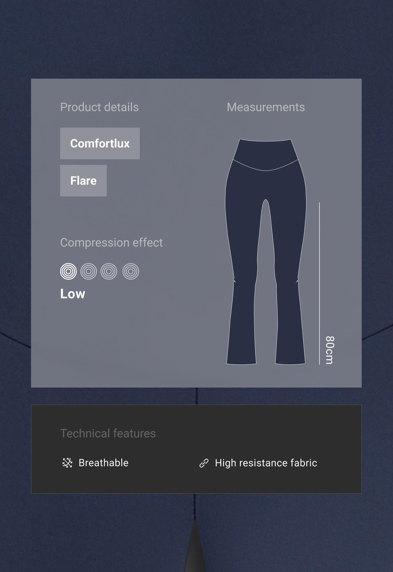 Maternity Comfortlux flare trousers — NAVY BLUE