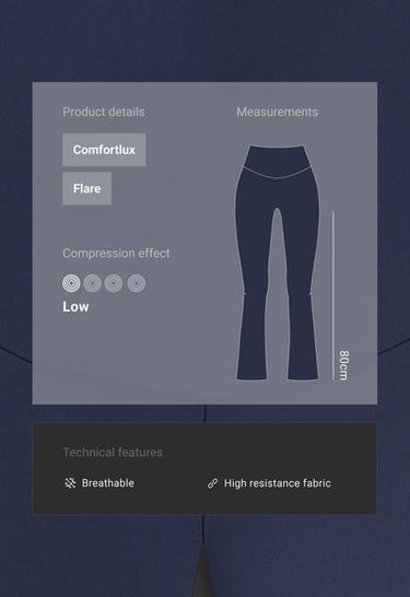 Maternity Comfortlux flare trousers — NAVY BLUE 2