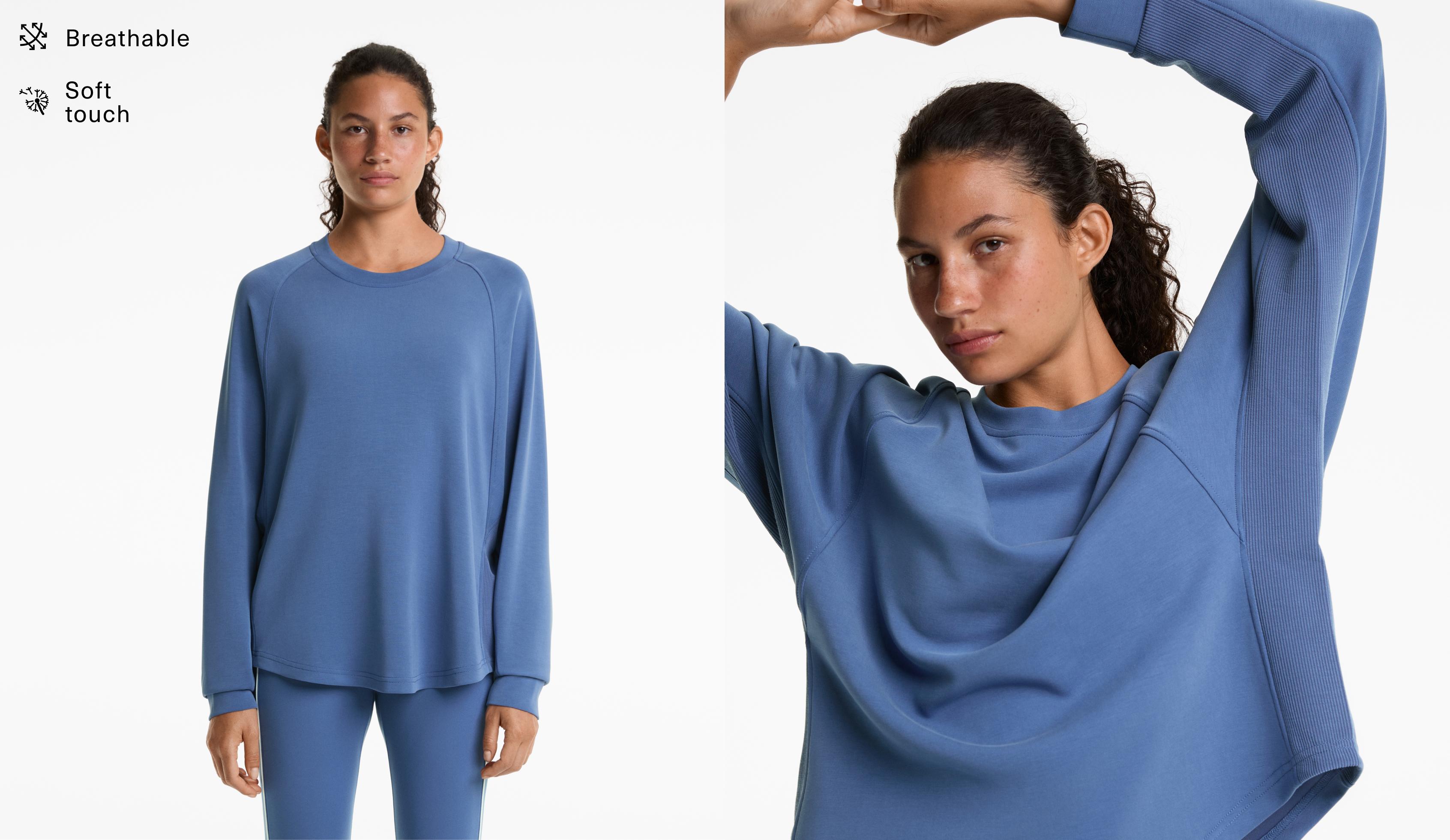 Sudadera oversize con modal rib