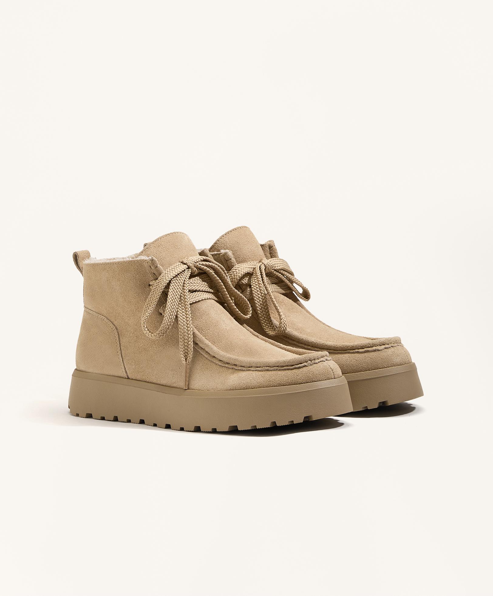 Lace-up ankle boots with welt - Sale