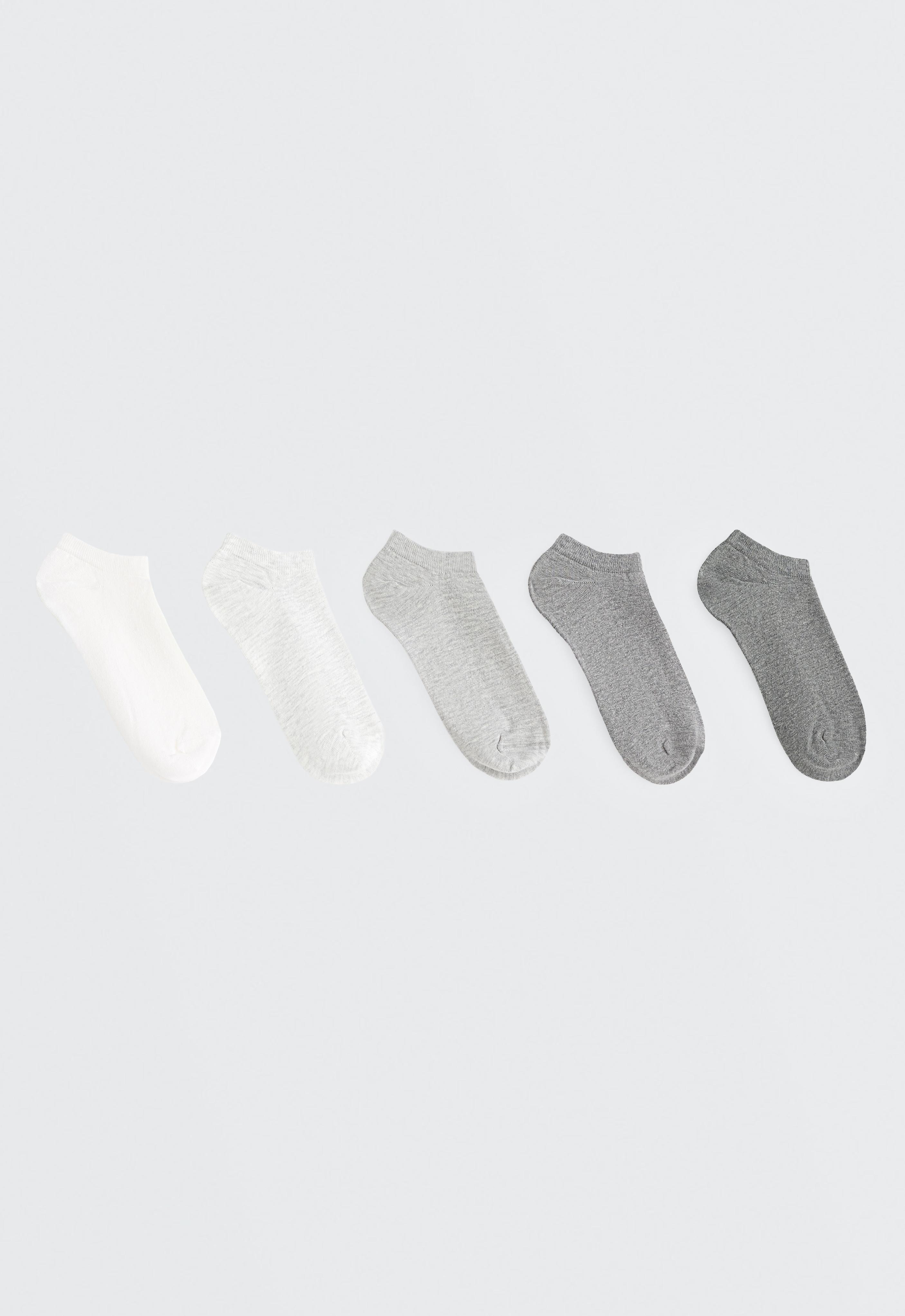 5 Paar Sneakersocken mit Baumwolle