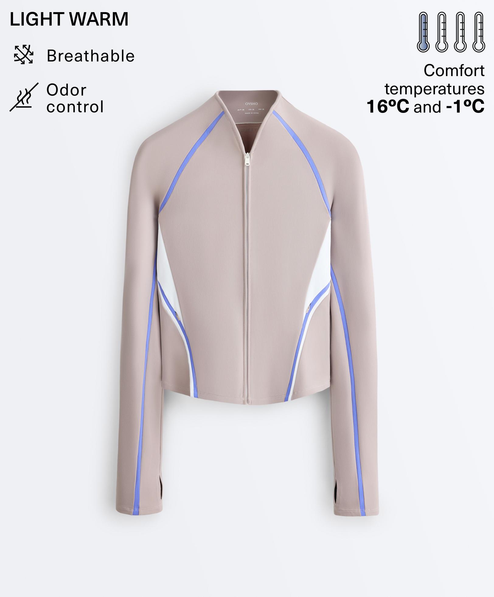 Light warm contrast technical jacket