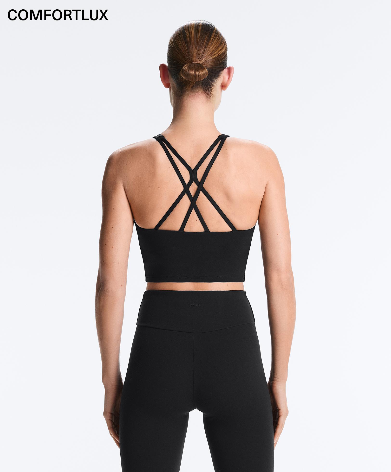 Comfortlux strap tank top with cups