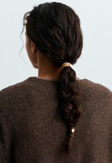 6 Oysho plaque hair ties — ACID 2