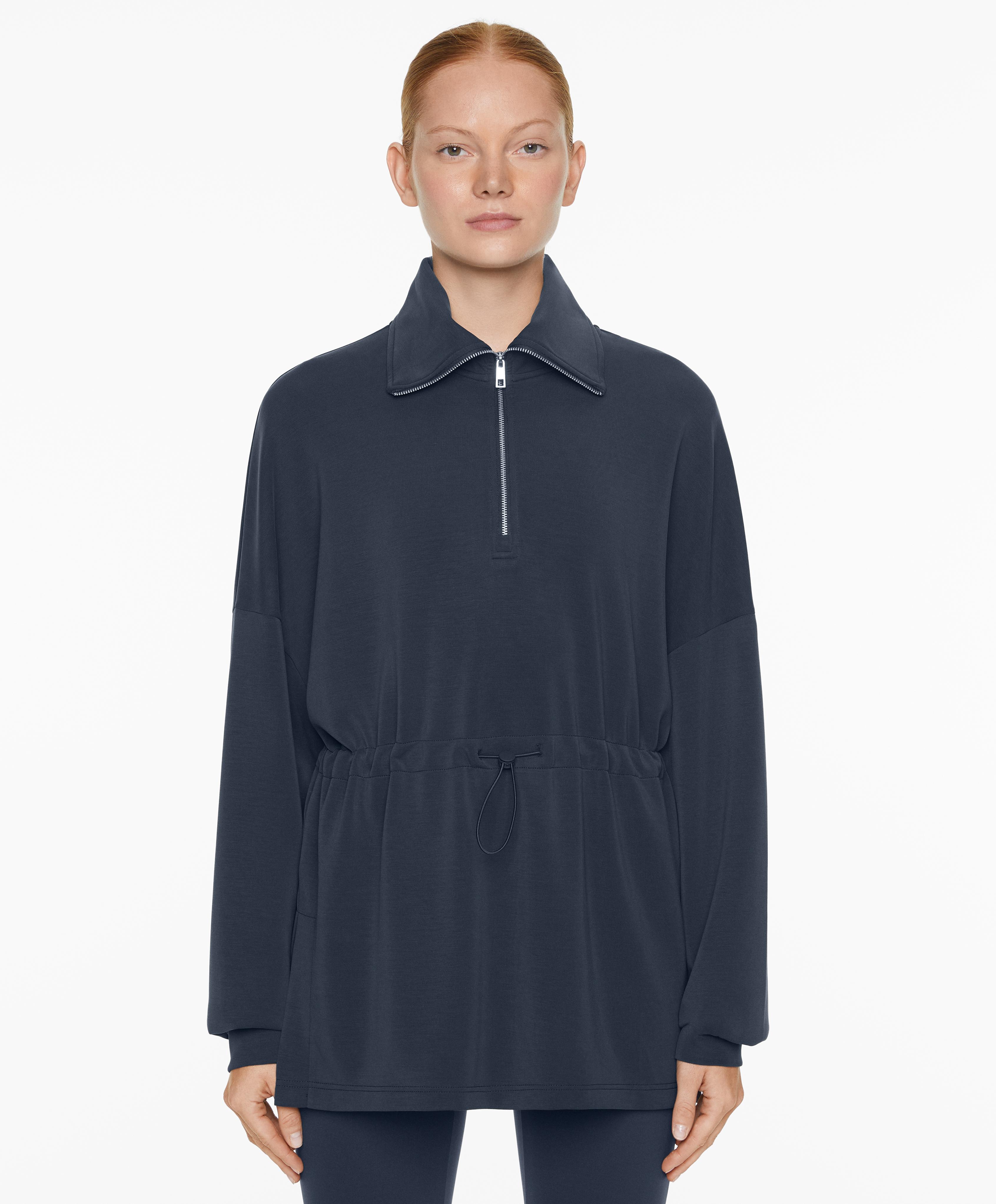 Half-zip sweatshirt with modal