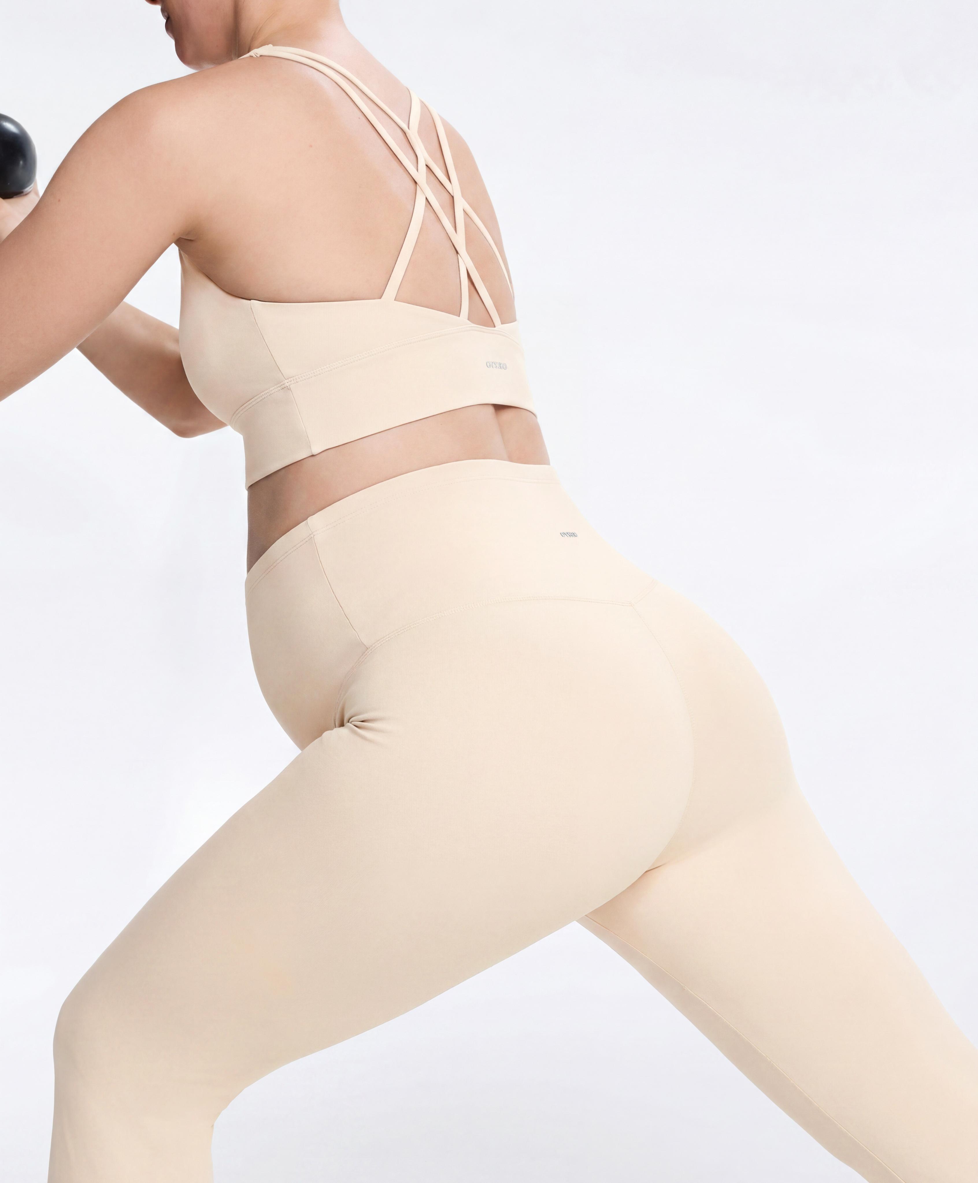 Comfortlux maternity straight-leg trousers — SAND