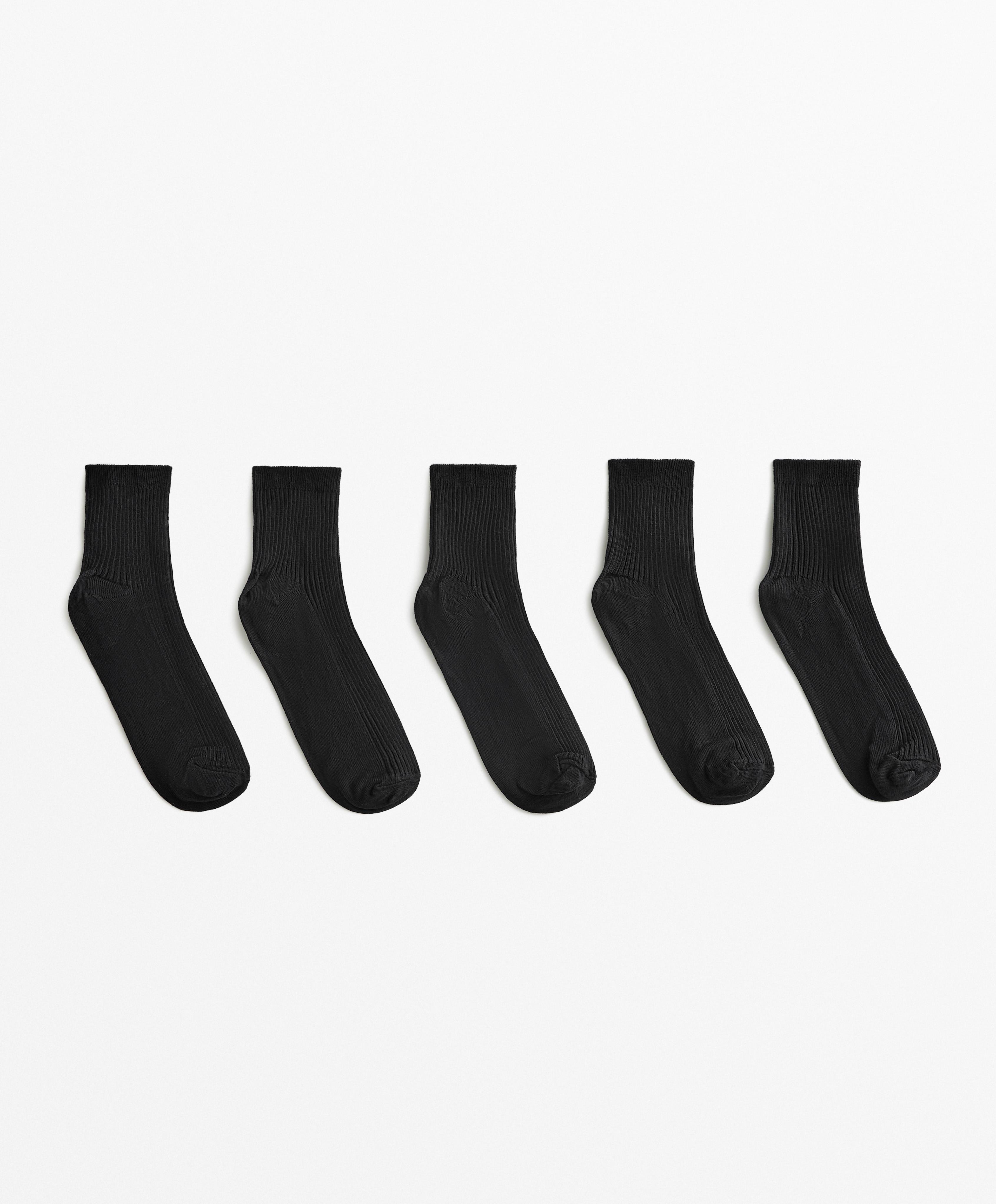 5 pairs of cotton blend quarter socks