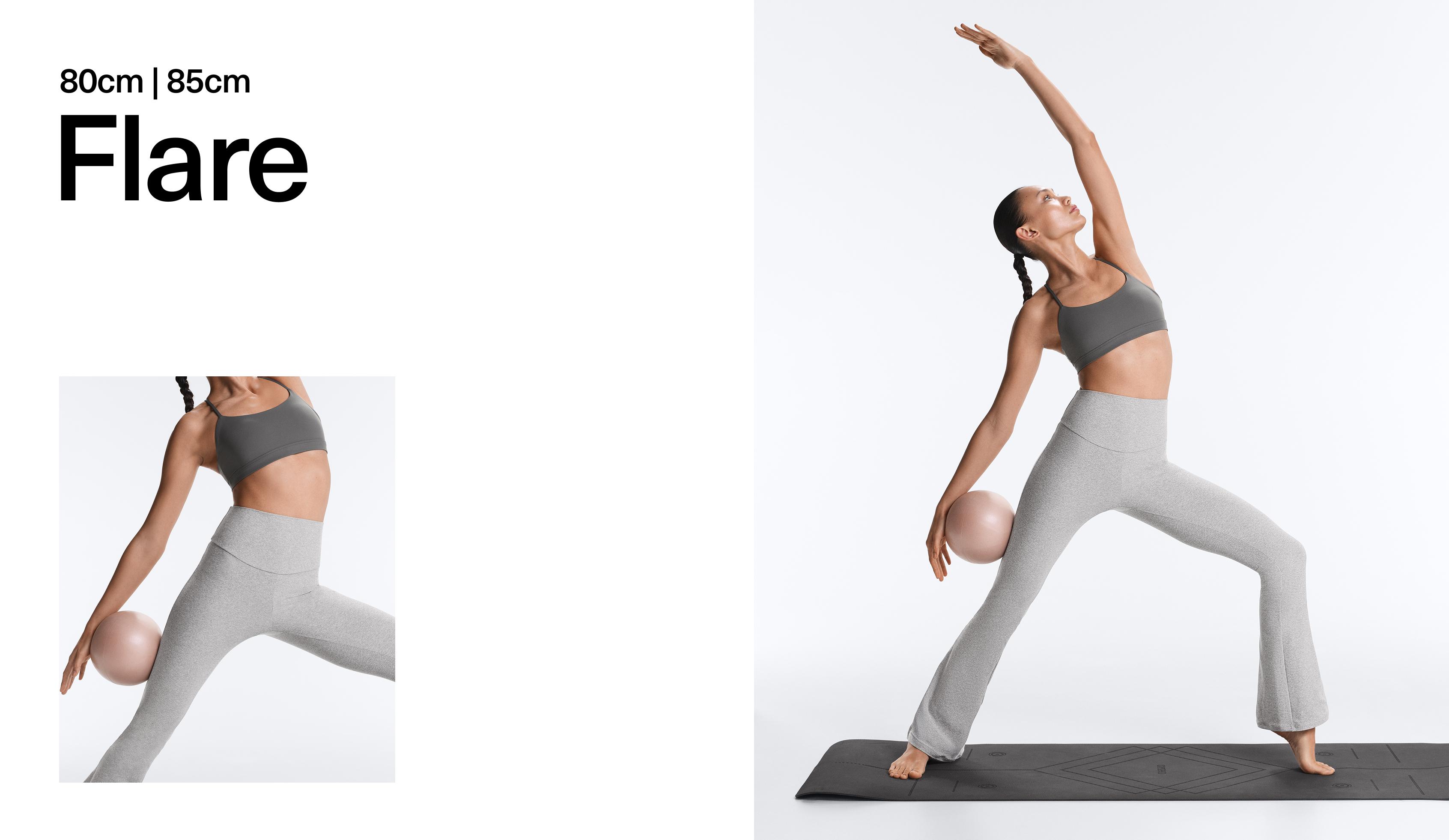High-rise Comfortlux flare trousers — GREY MELANGE