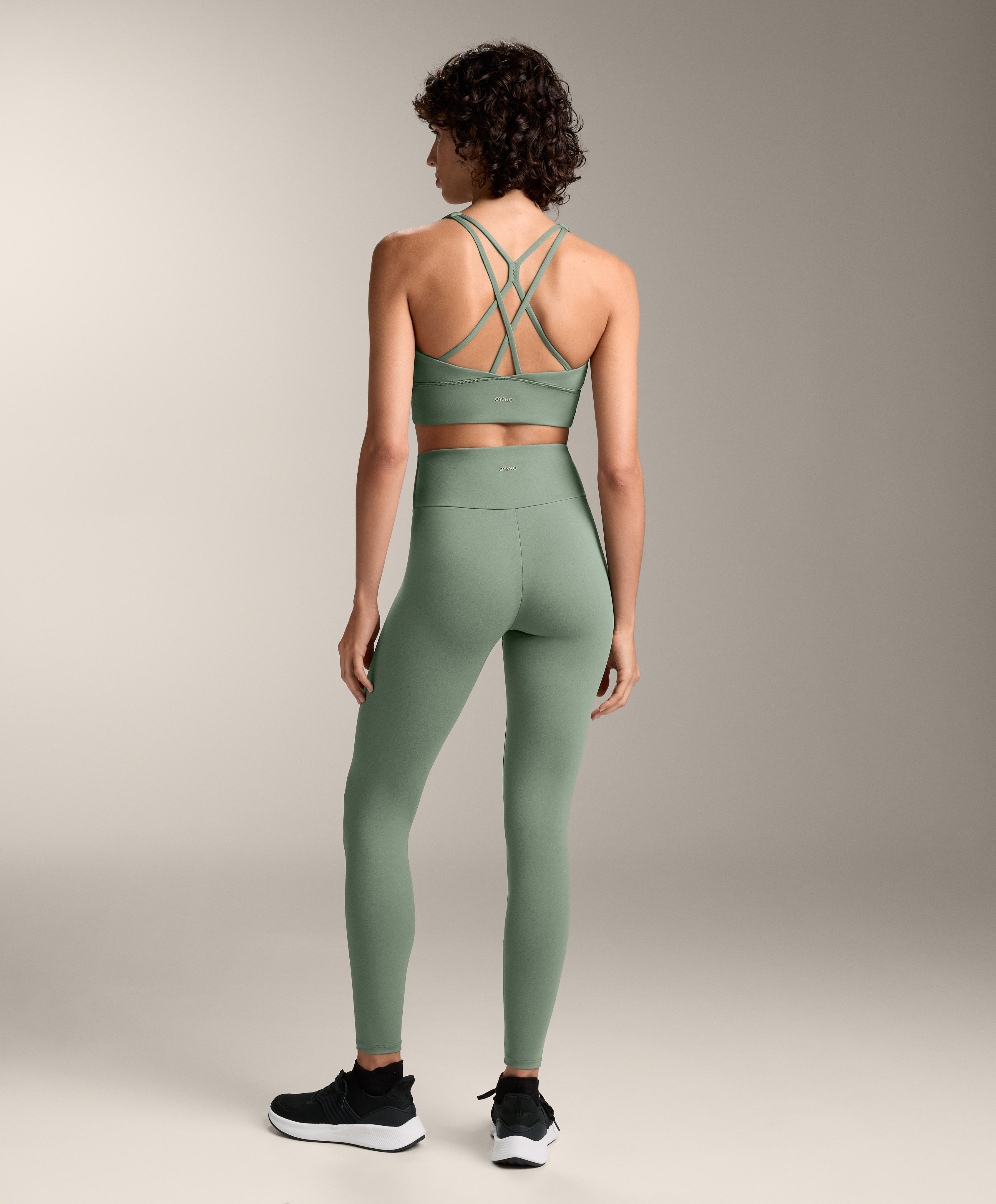 Medium-support Comfortlux sports bra with cups — WASHED GREEN